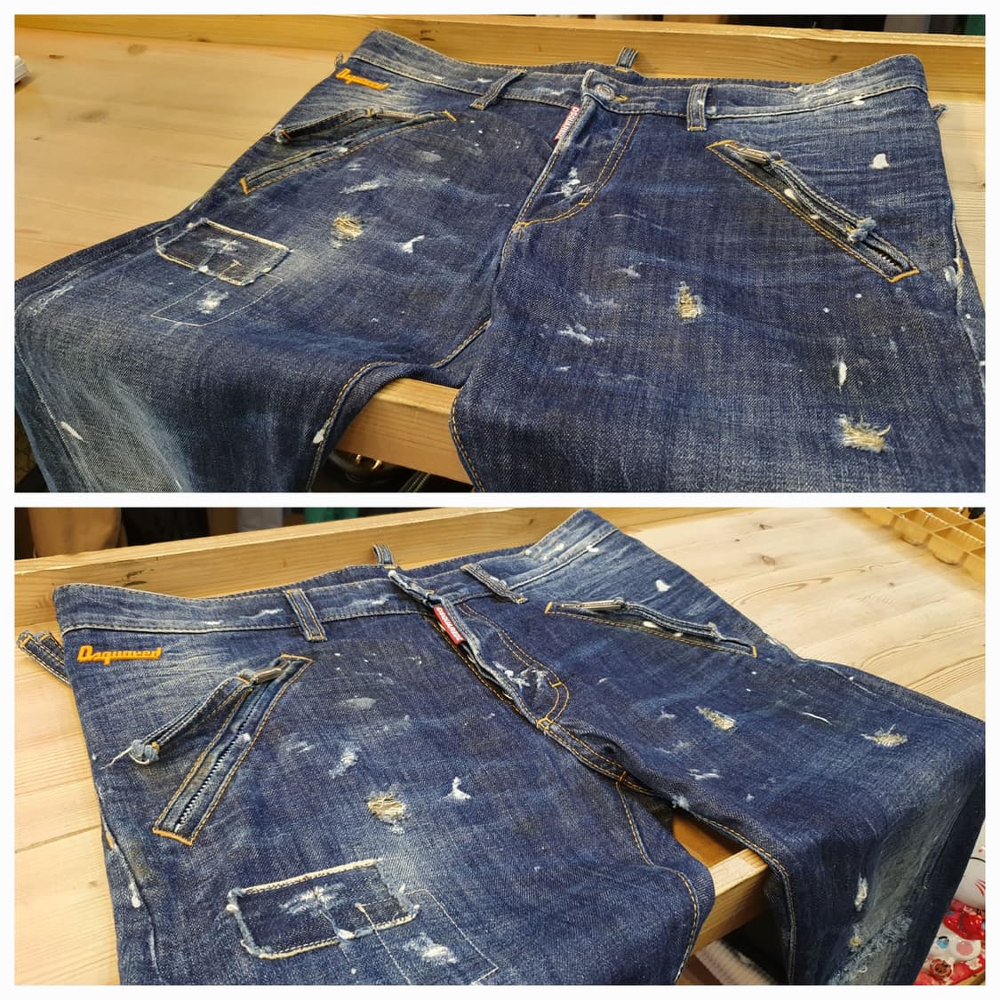 디스퀘어드 페인팅 청바지 상품이미지3