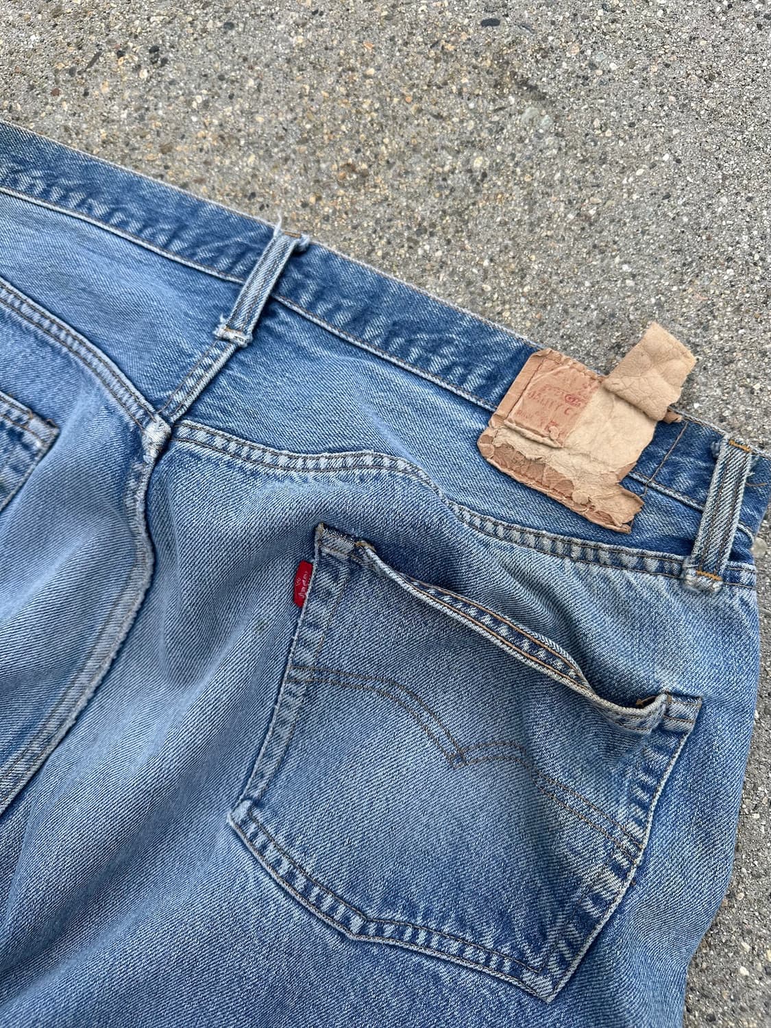 70s USA 빈티지 리바이스 501 66후기 셀비지 데님 팬츠 상품이미지6