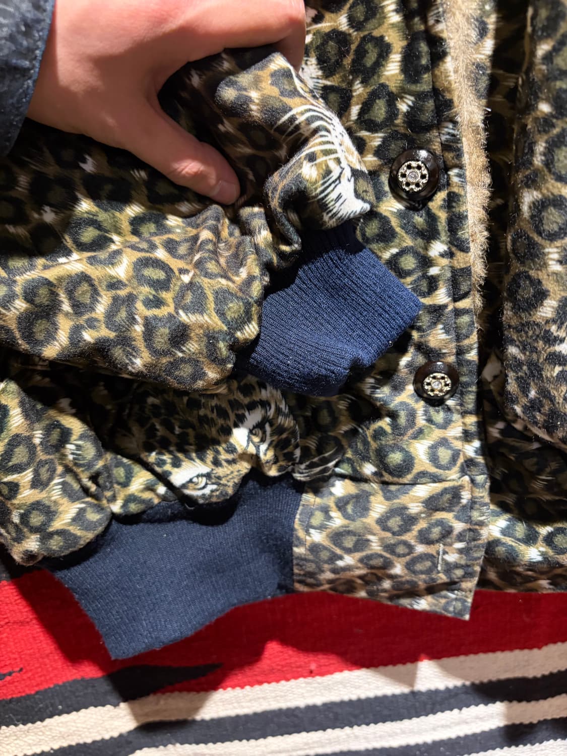 Leopard fur quilting jacket / 레오파드 봄버자켓 상품이미지4
