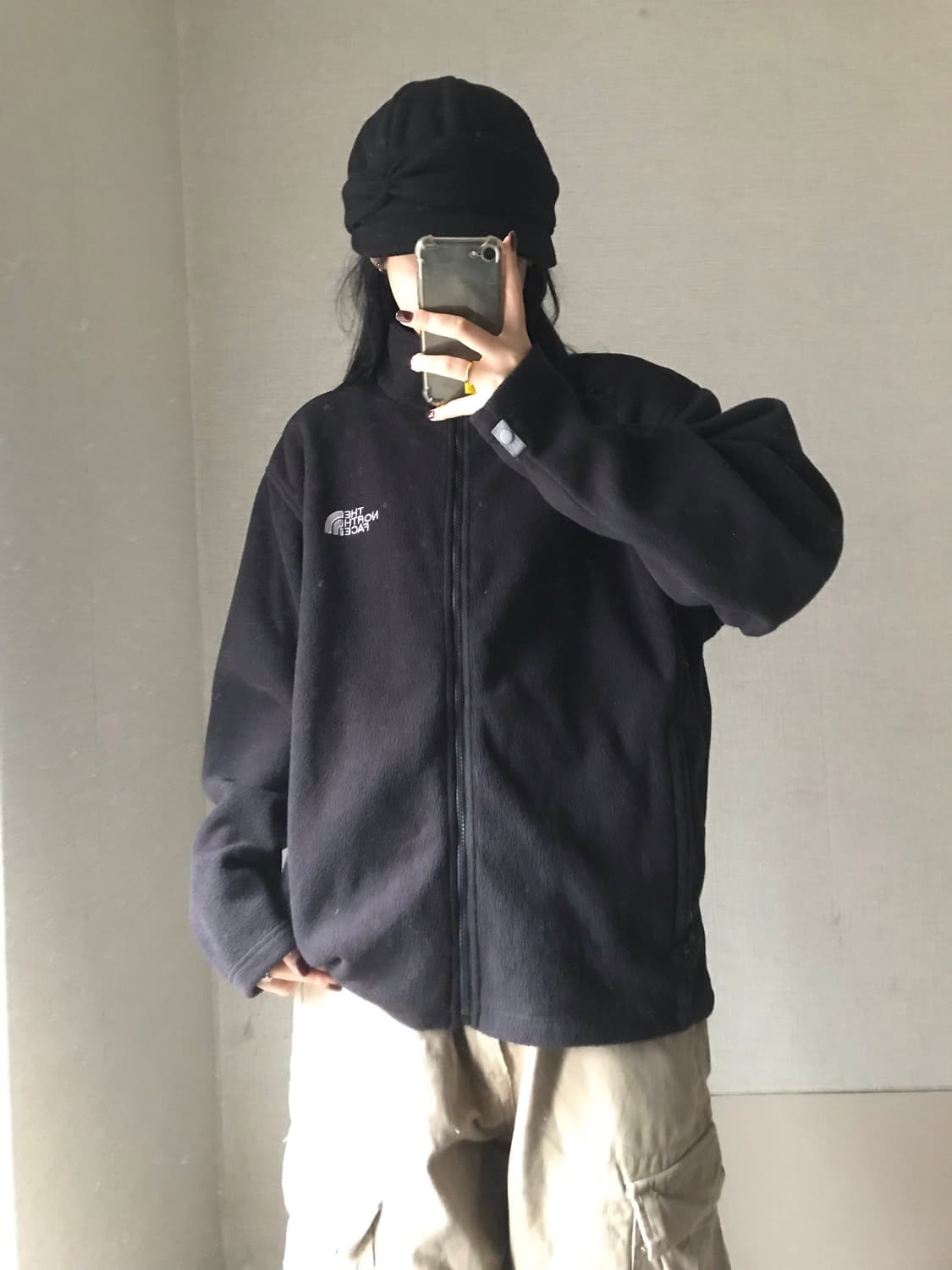 노페 블랙 후리스 상품이미지1