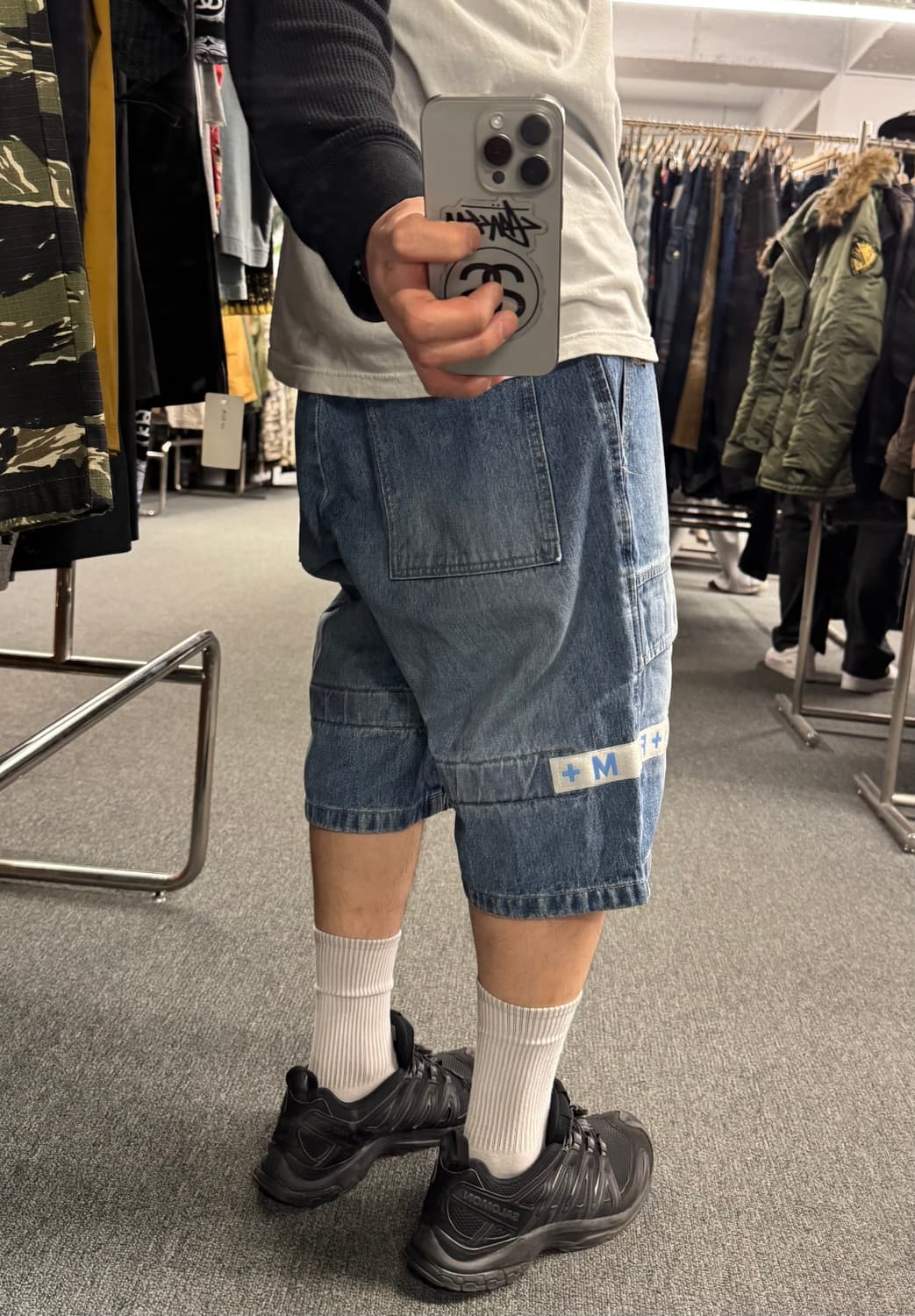 34)마리떼 프랑소와 저버 빈티지 더블 포켓 버뮤다 데님 팬츠 상품이미지2