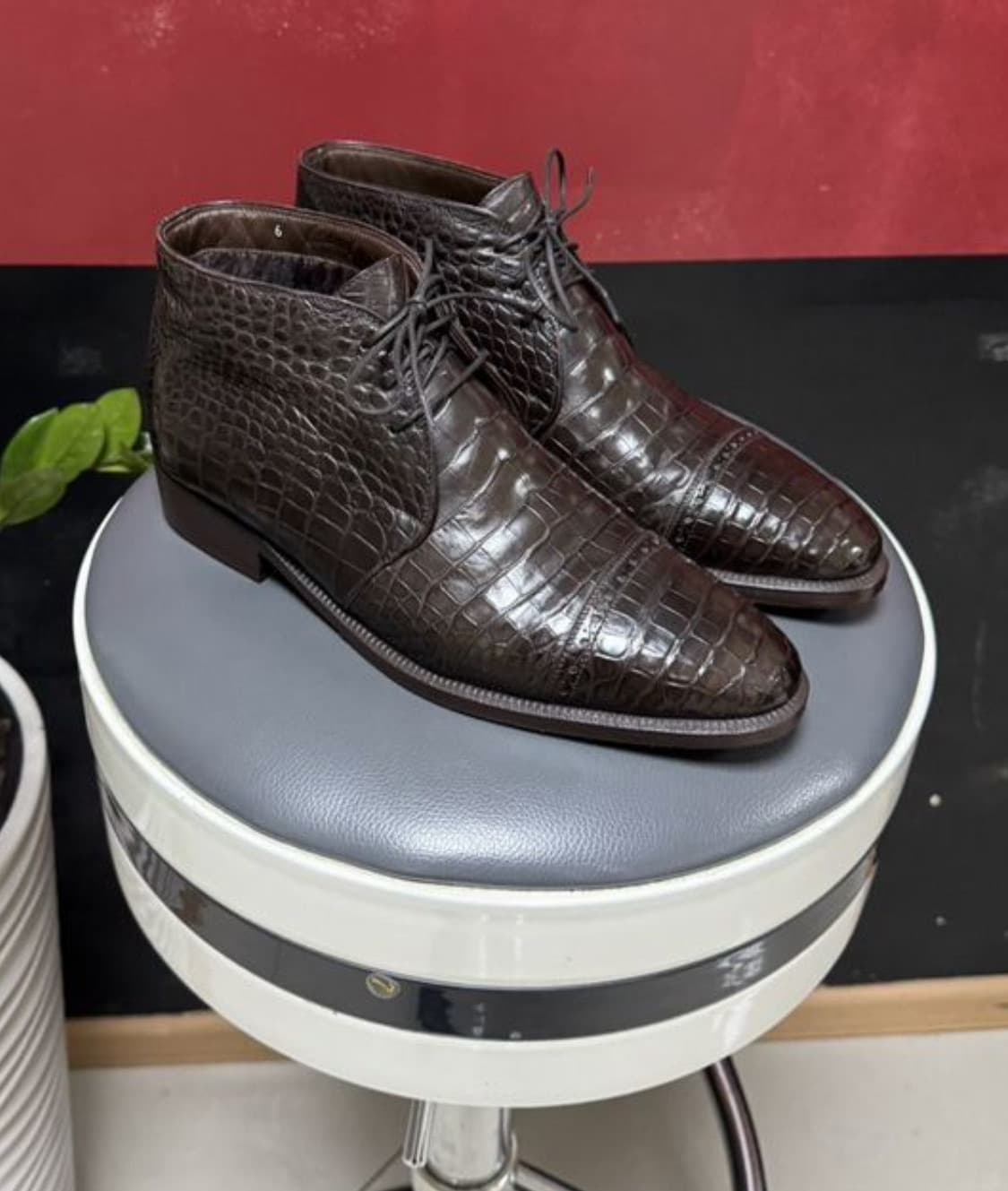 BRIONI 브리오니 데저트 부츠(크로커다일 스킨/라이닝-시어링)해외발송 상품이미지1