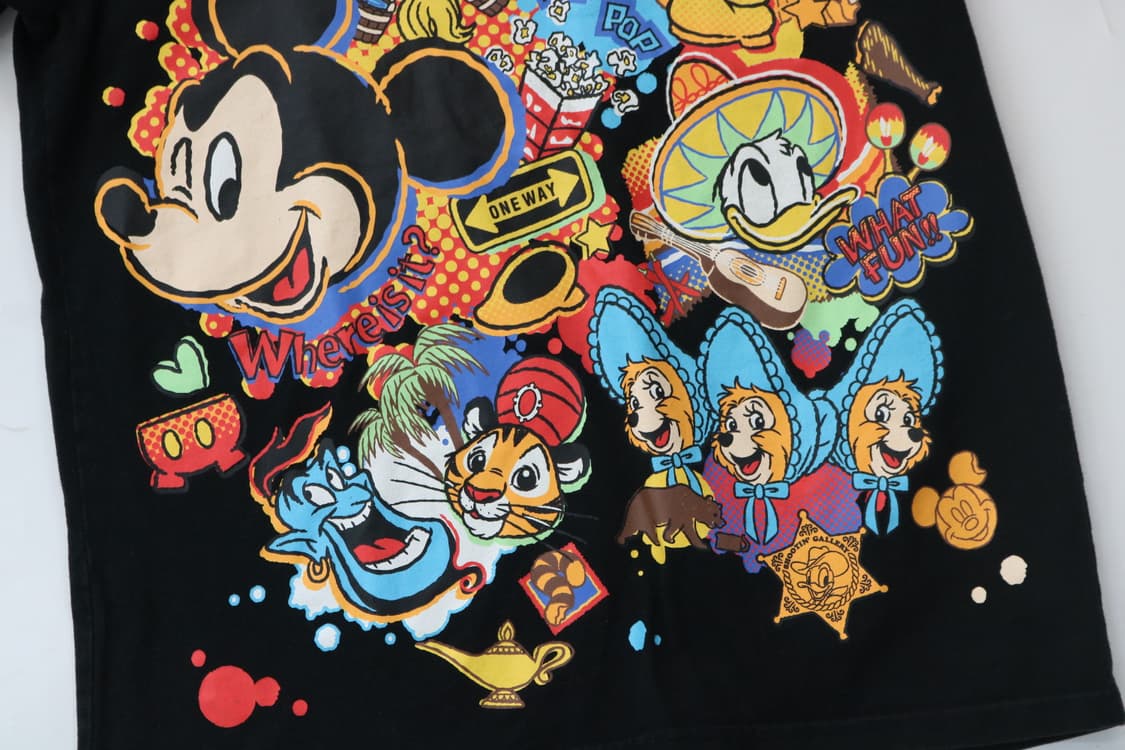 도쿄 디즈니 리조트 정품 미키 & 프렌즈 멀티 캐릭터 그래픽 티셔츠 M 상품이미지4