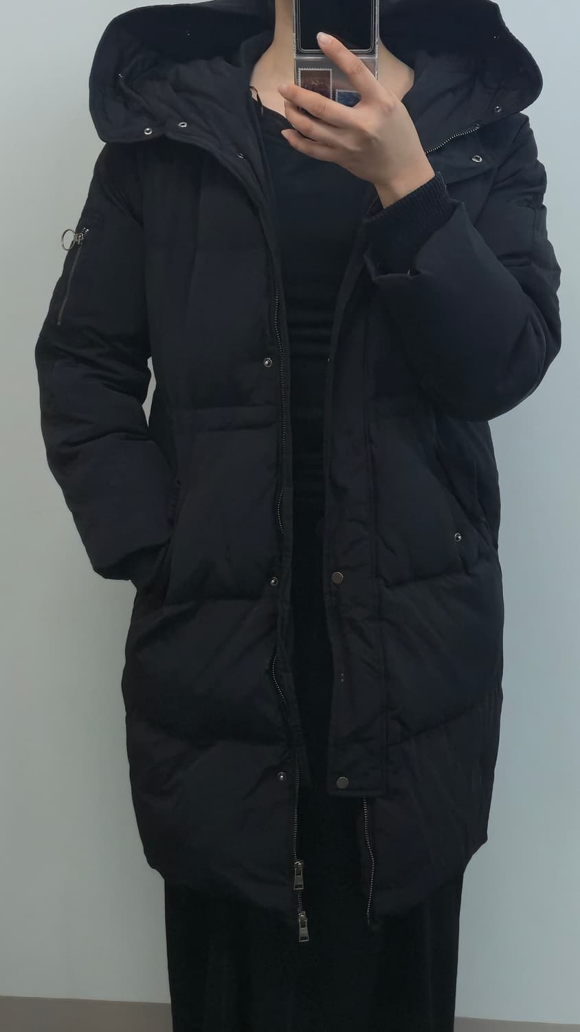 블랙 롱 패딩 상품이미지2