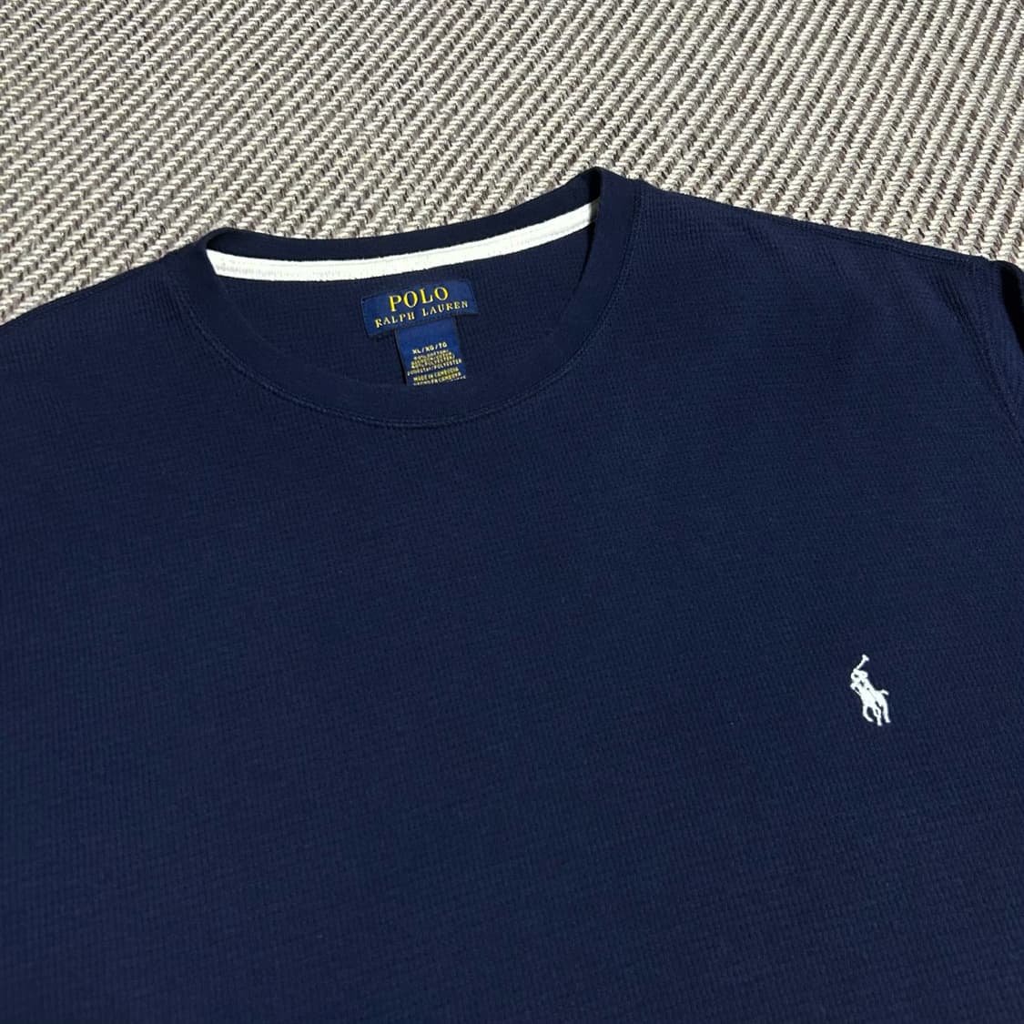 [XL] Polo 폴로 랄프로렌 네이비 와플 롱슬리브 긴팔티 상품이미지2