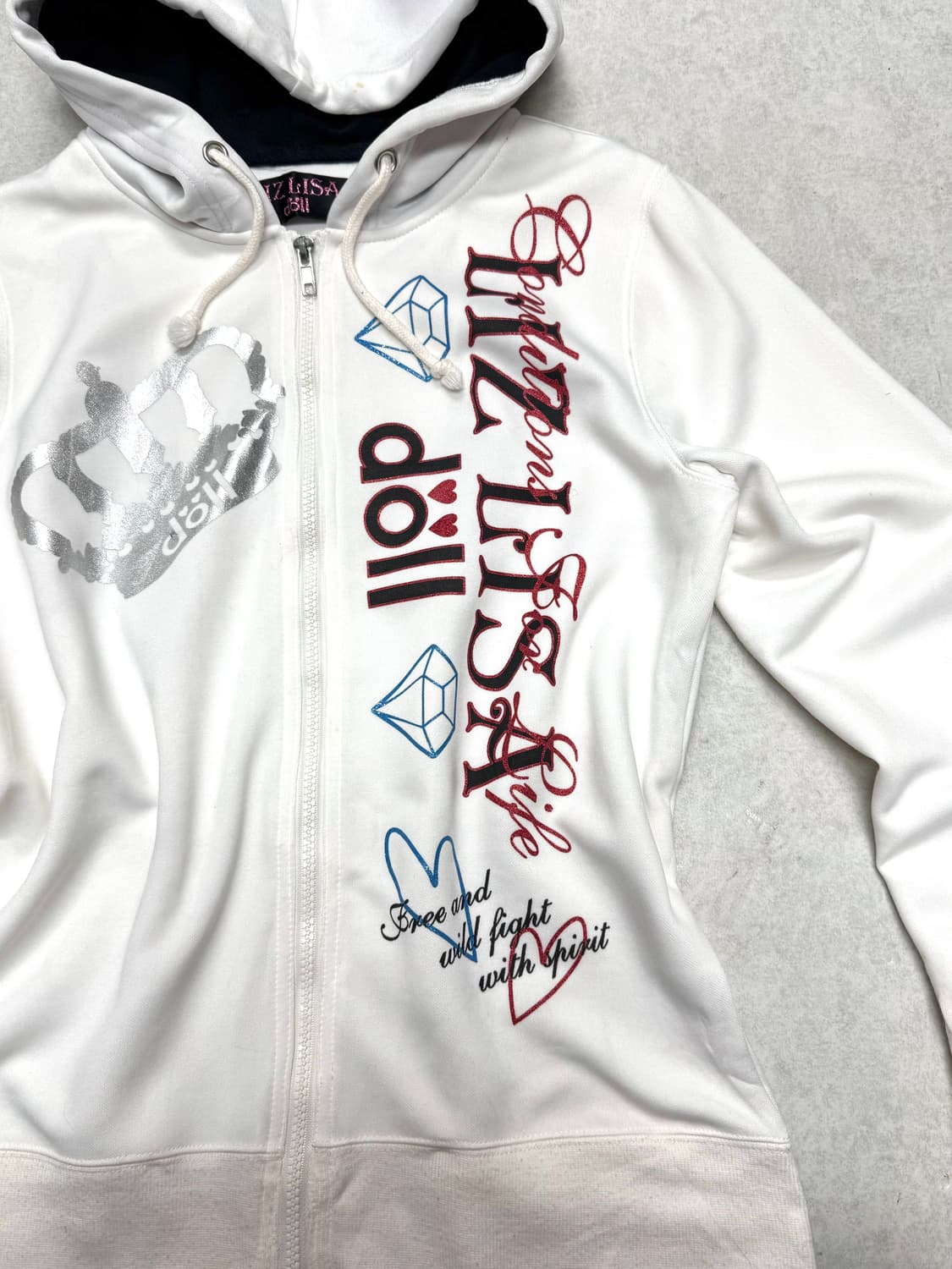 리즈리사 대장 갸루 글리터 후디 상품이미지3