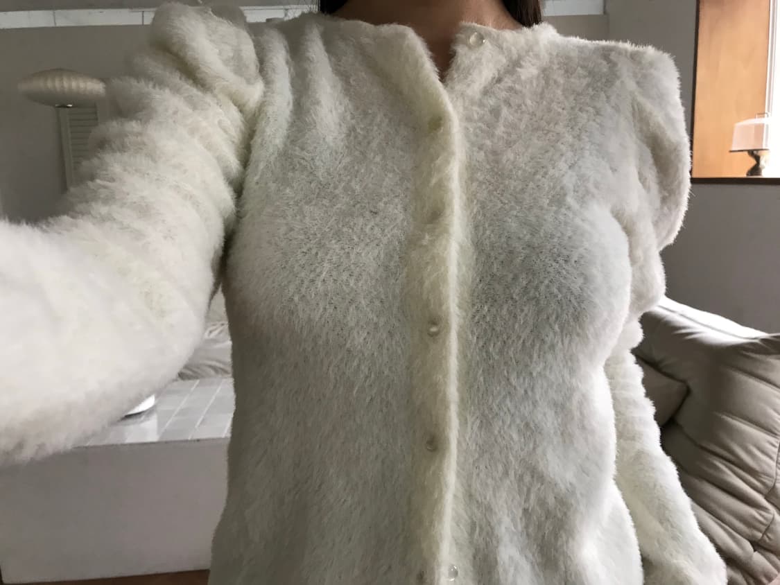 vintage ivory puff cardigan 상품이미지9