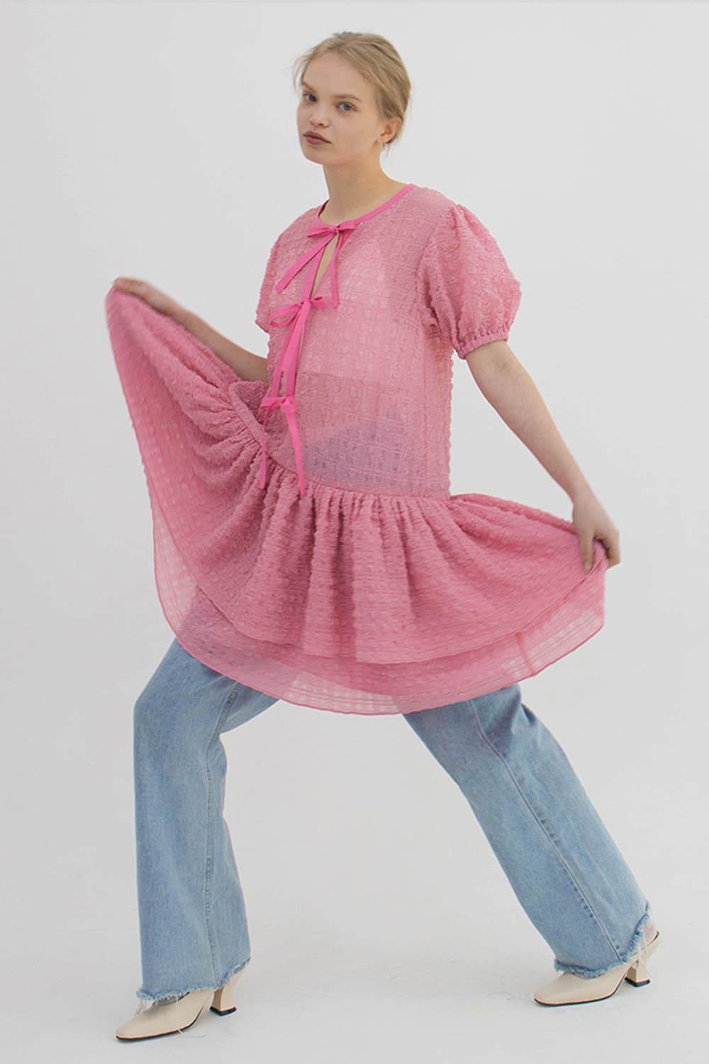 Babydoll Dress (Pink) 상품이미지1