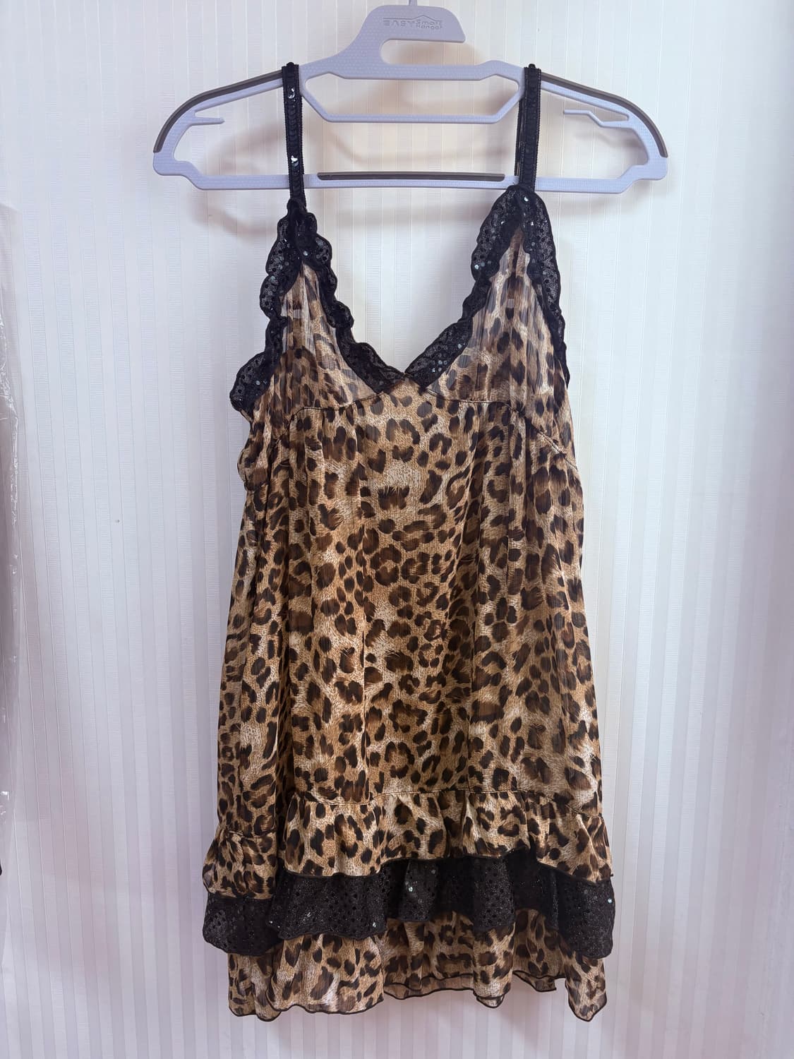 갸루무드 호피 레이스 슬립 ✨🐆 상품이미지1