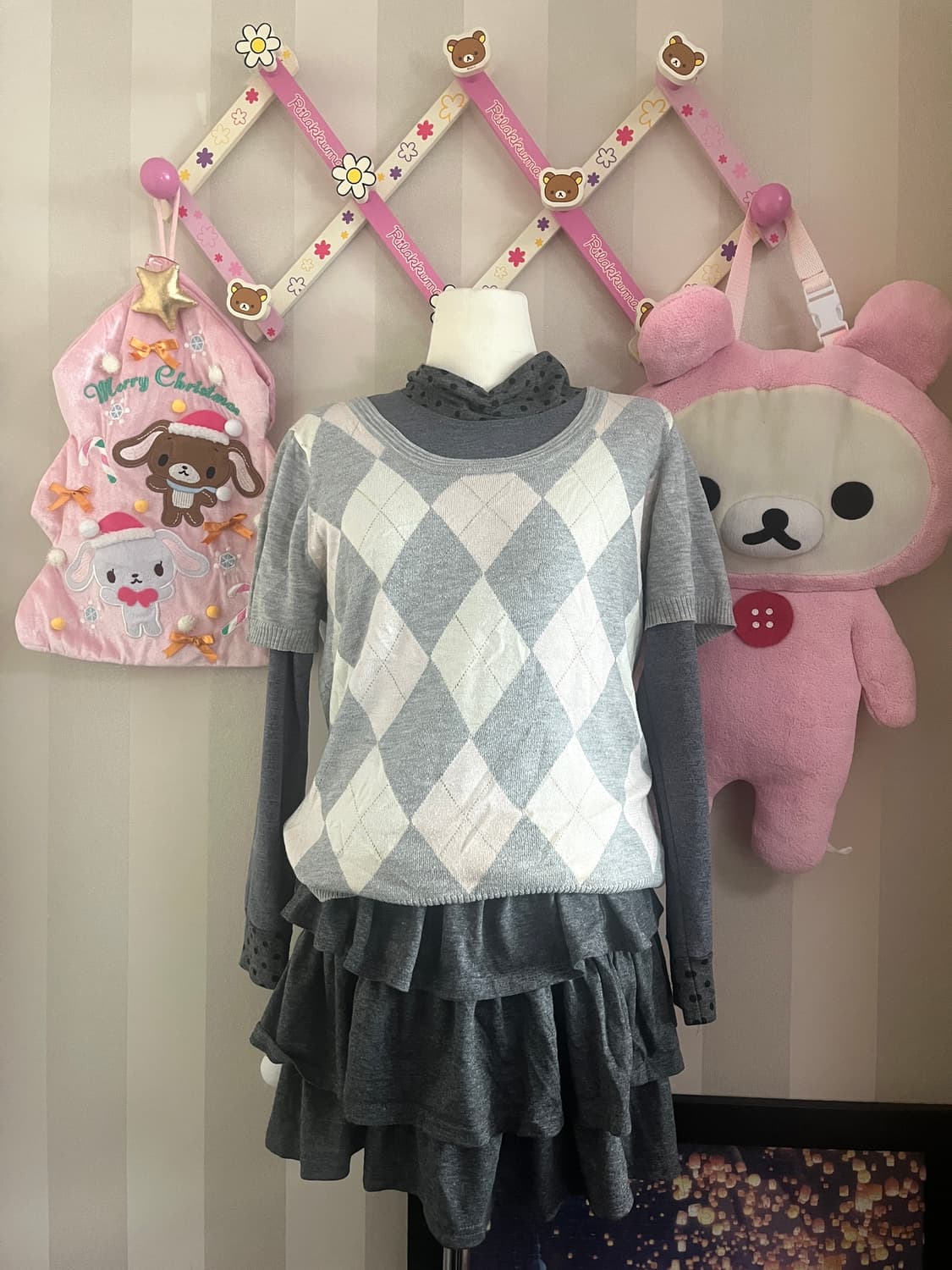 빈티지러블리아가일코디세트갸루캉캉스커트스파오울프죠후드집업 상품이미지3