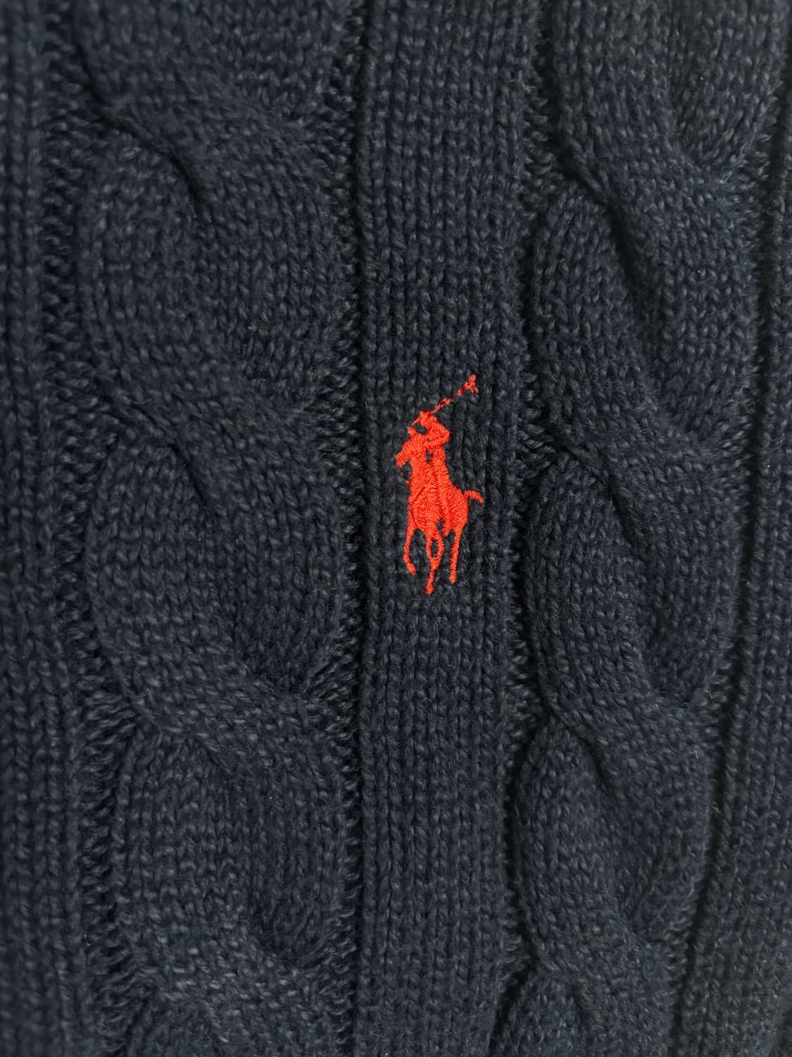 폴로 네이비 꽈배기니트 급처 상품이미지3