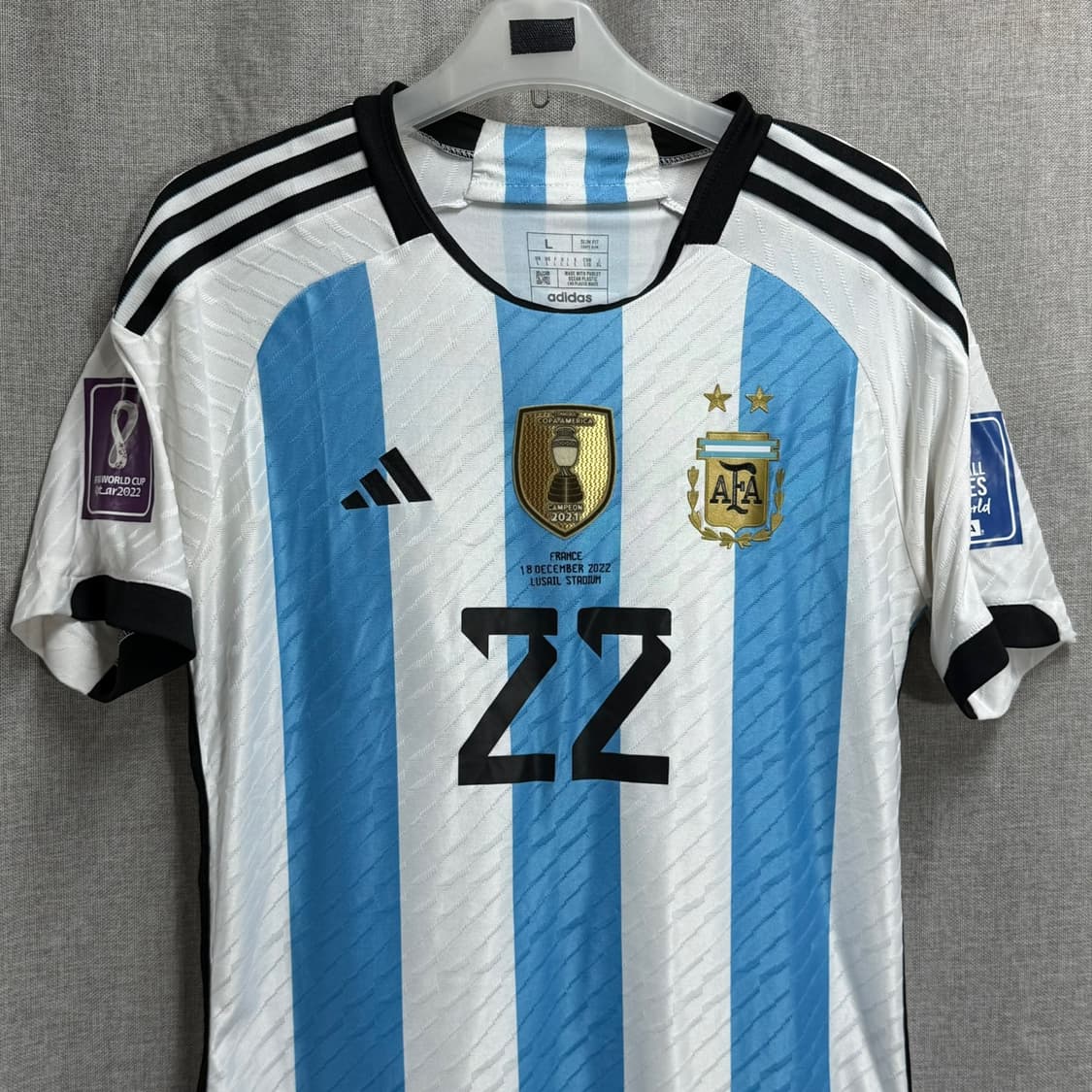 [L] 아디다스 22 아르헨티나 홈 유니폼 (라우타로 마르티네스) 상품이미지2