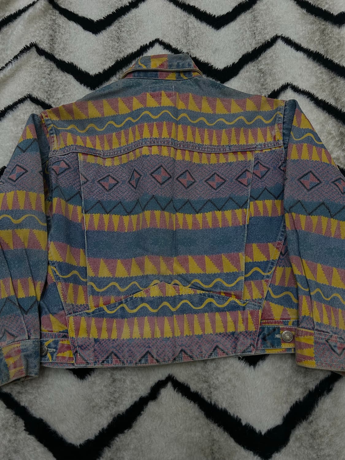 [L]Joint Japan 패턴 크롭 데님 자켓 상품이미지4