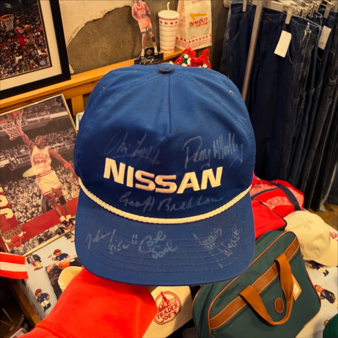 80s Made in USA 빈티지 닛산 레이싱 트러커 매쉬 볼캡 모자  상품이미지1