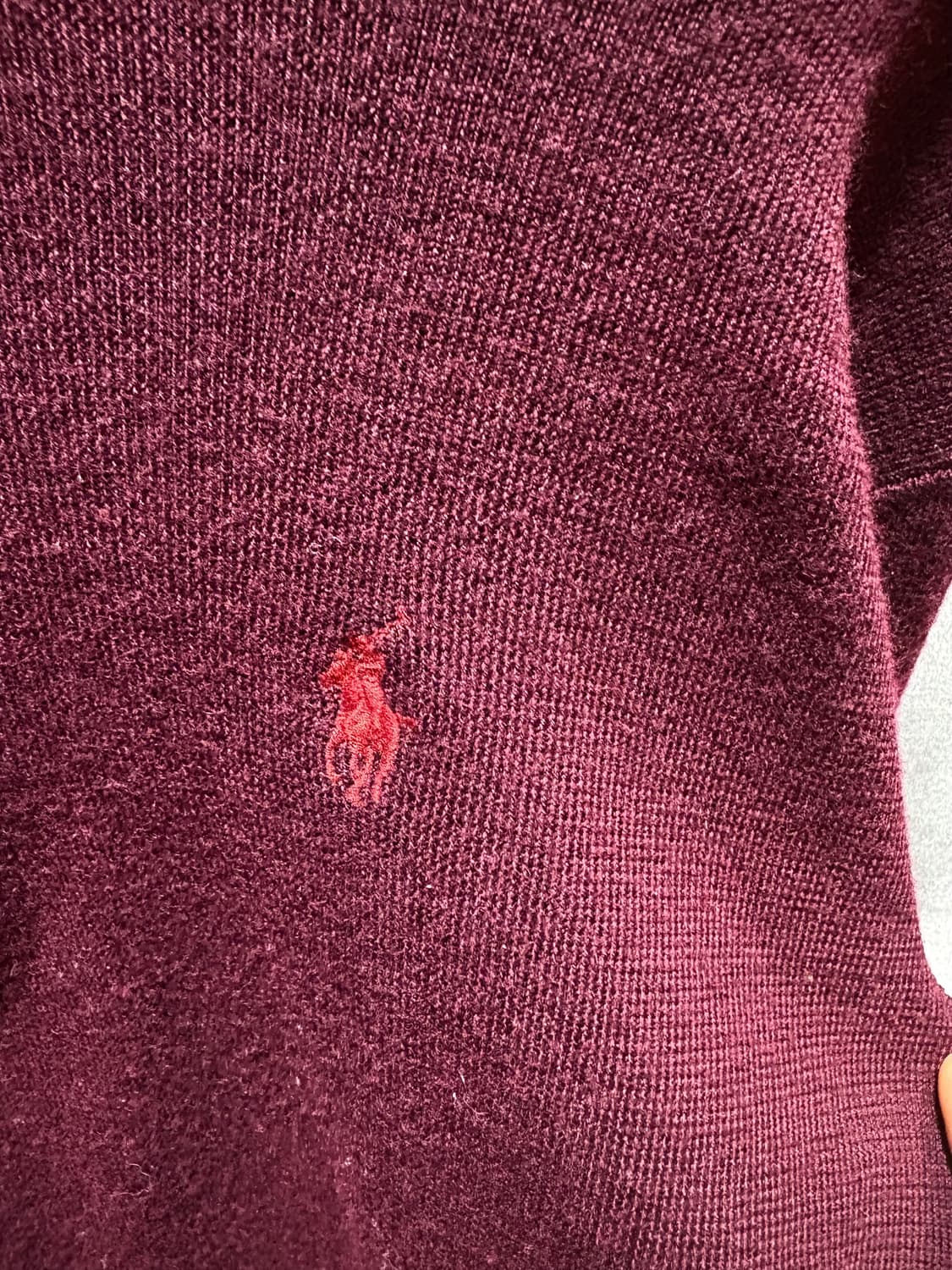 S 폴로랄프로렌 레드포니 딥버건디 반집업 니트 상품이미지4