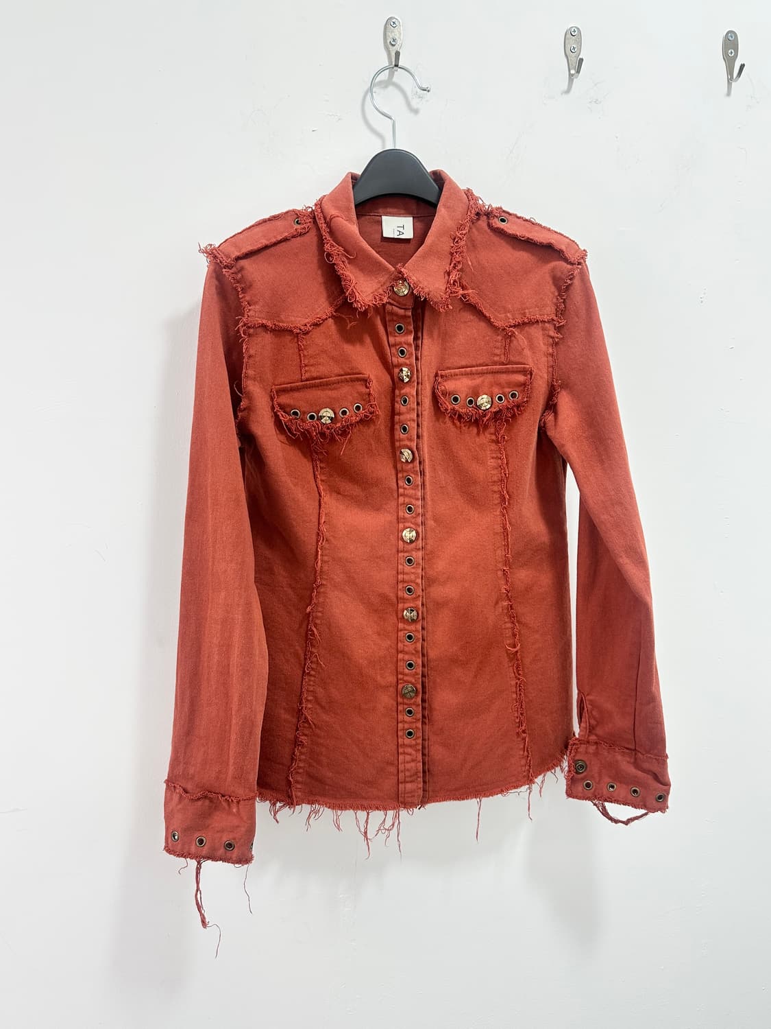 Fringe eyelet detail shirts  상품이미지2