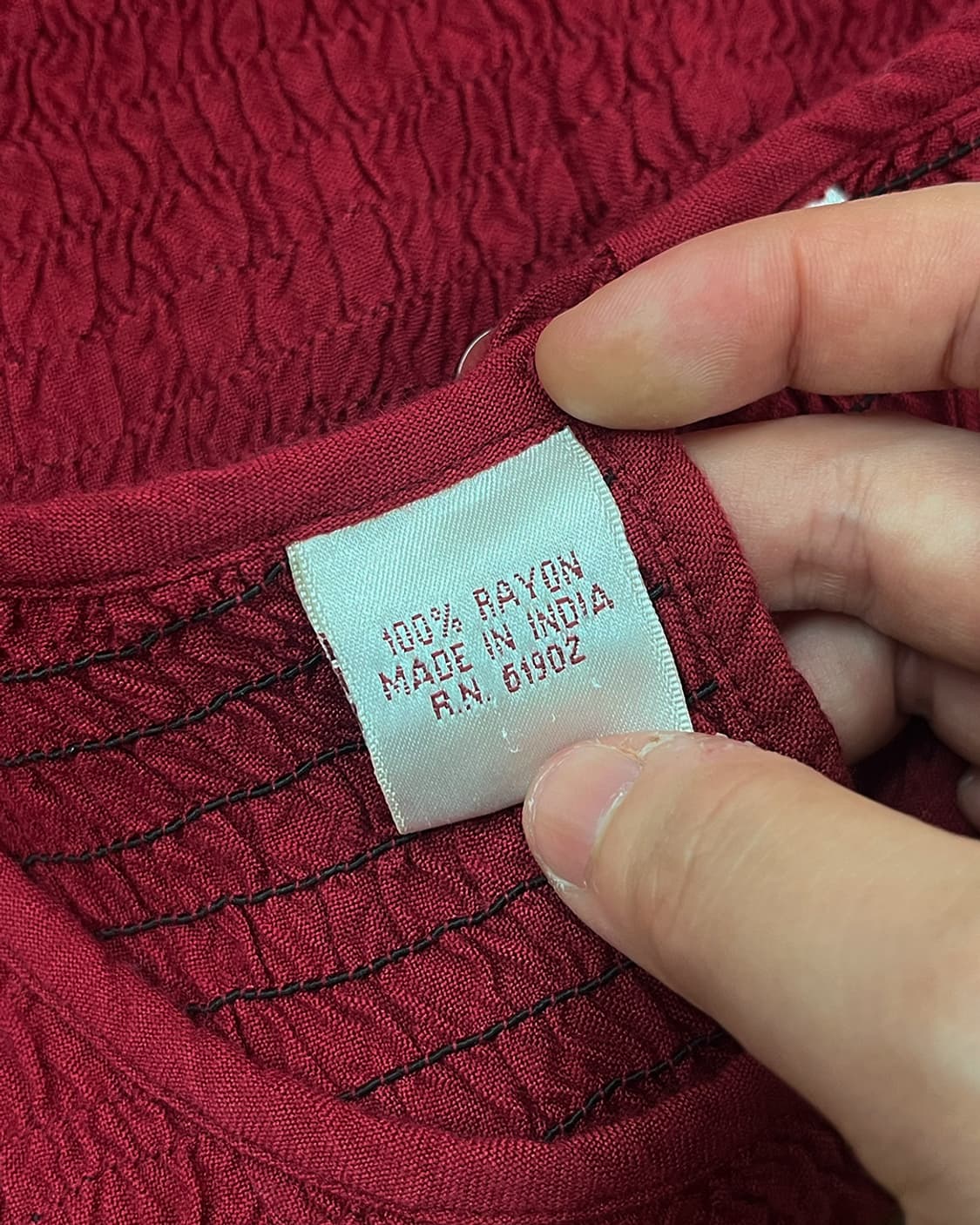 [ frisilroom ] 레드 스모킹 자수 원피스 상품이미지7