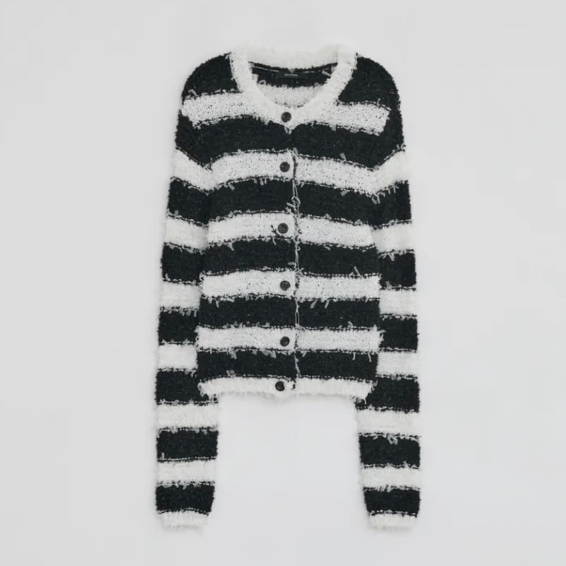 다이애그널 스트라이프 가디건 니트 가디건 단가라 상품이미지1