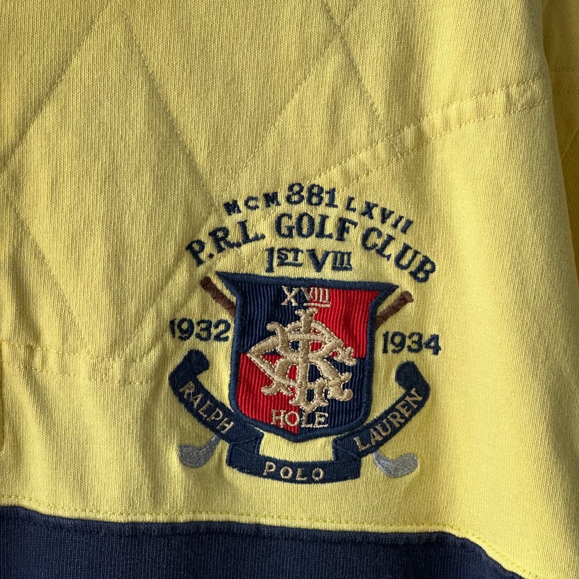 폴로 랄프로렌 럭비 카라티 옐로우 네이비 커스텀핏 XXL 상품이미지4