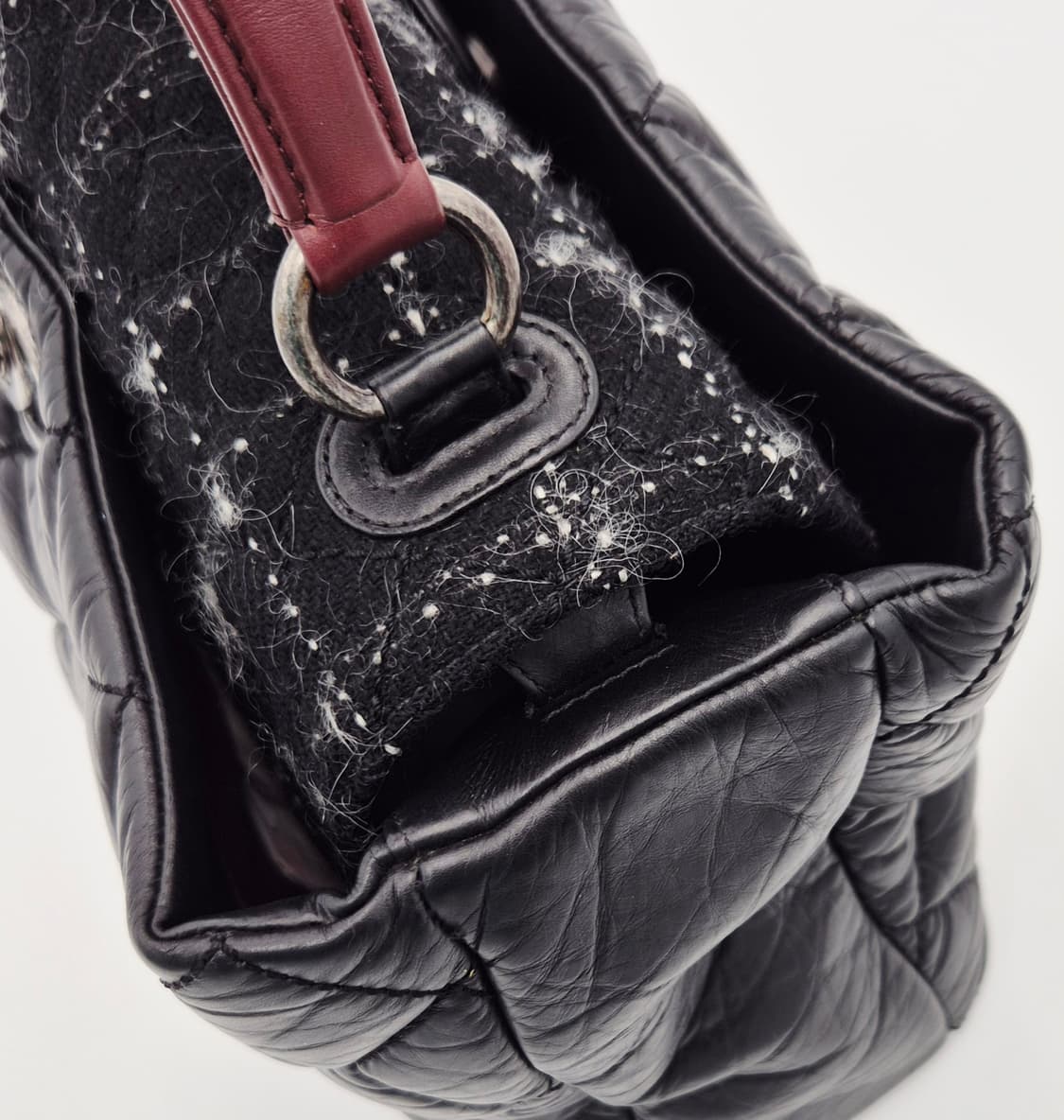 샤넬 트위드 퀼팅 탑핸들 토트백 18번대 상품이미지6