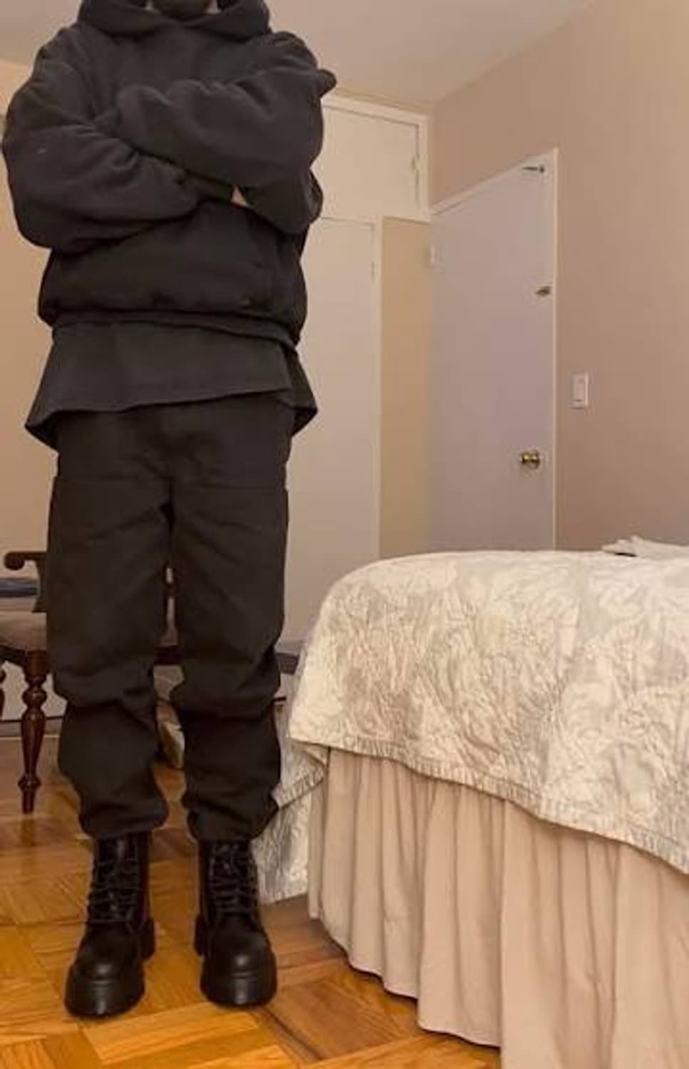 이지갭 사틴 카고 포에틱 블랙 XL(새상품) 상품이미지5