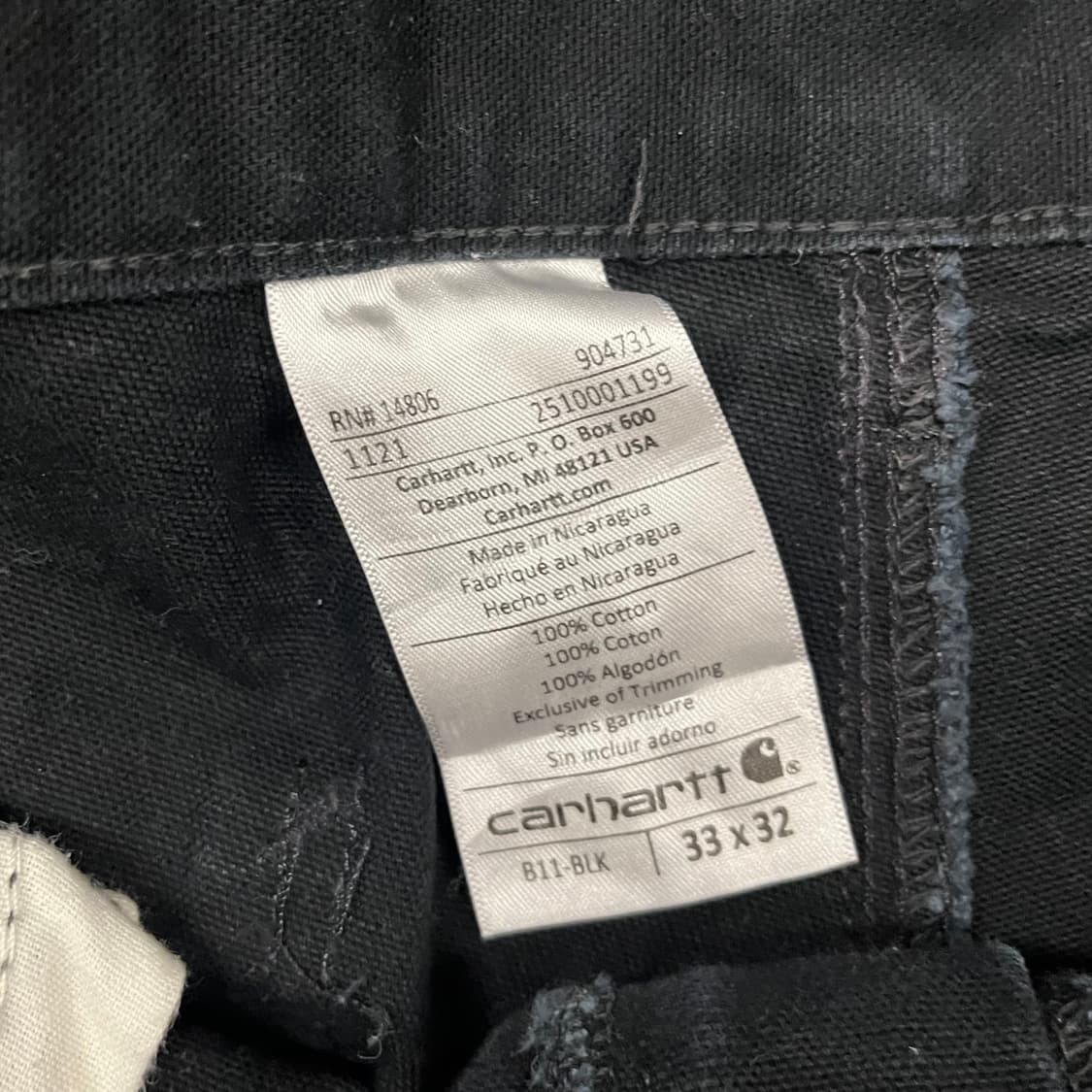 Carhartt B11 싱글니 카펜터 팬츠 (32“) 상품이미지6