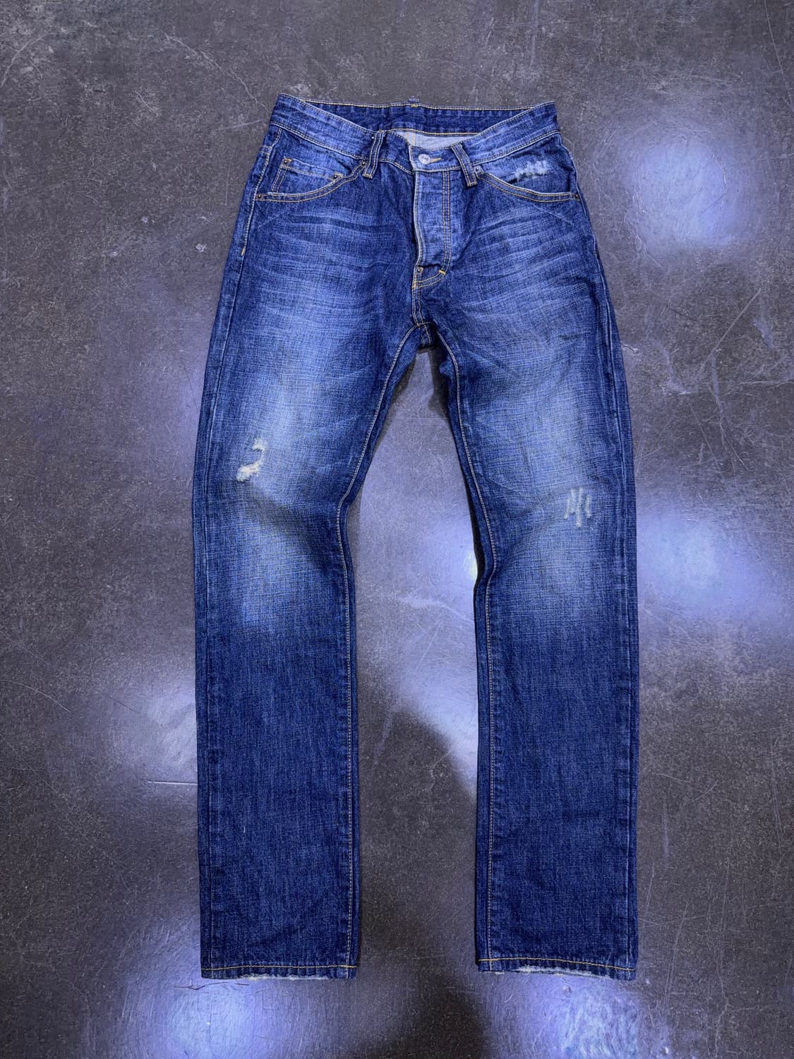 디스퀘어드2 슬림핏 블루 디스트로이드 빈티지 데님팬츠 46 상품이미지1