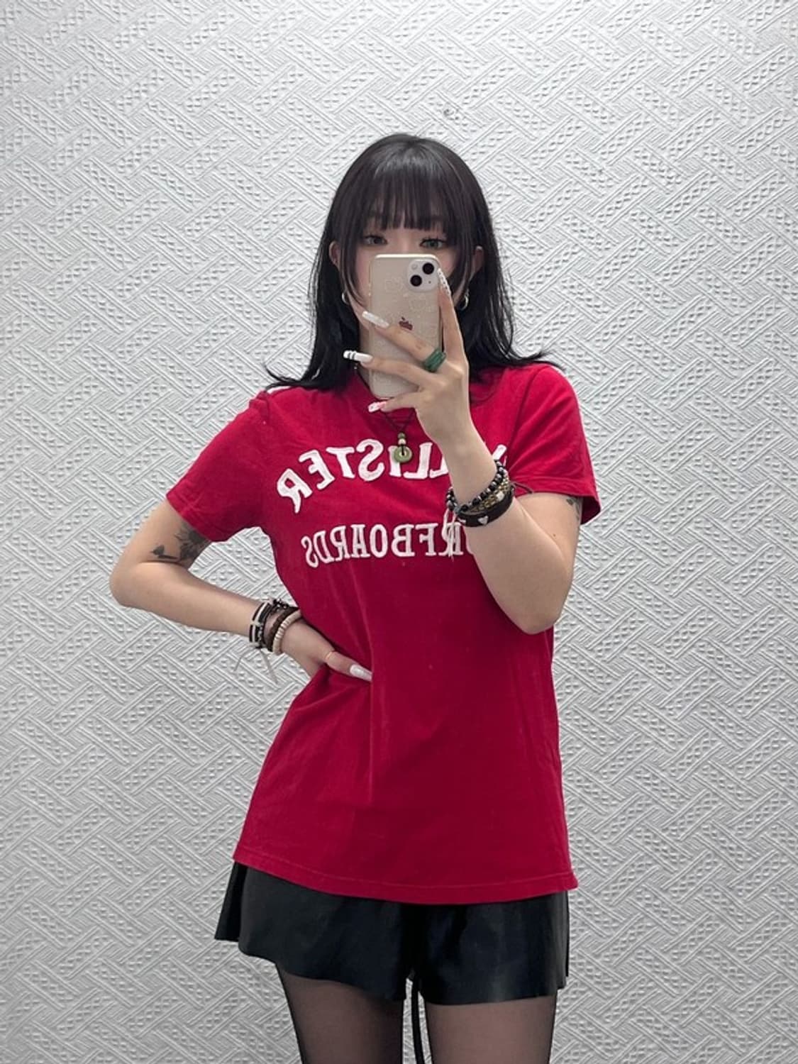 홀리스터 올드스쿨 레트로 Y2K 아치로고 반팔티 M C10977 상품이미지2