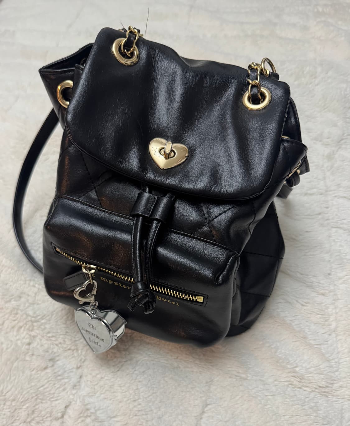 더미스테리어스호텔 퀄팅 백팩 상품이미지3