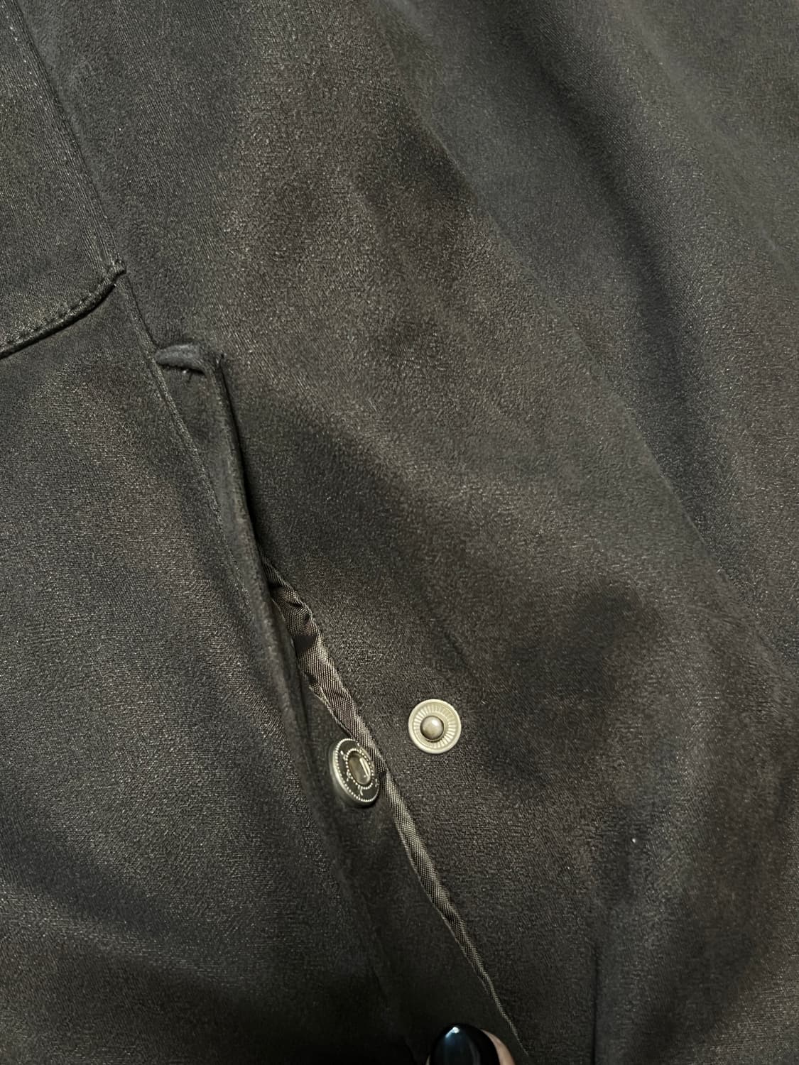 스웨이드 트러커 자켓 다크그레이 상품이미지5