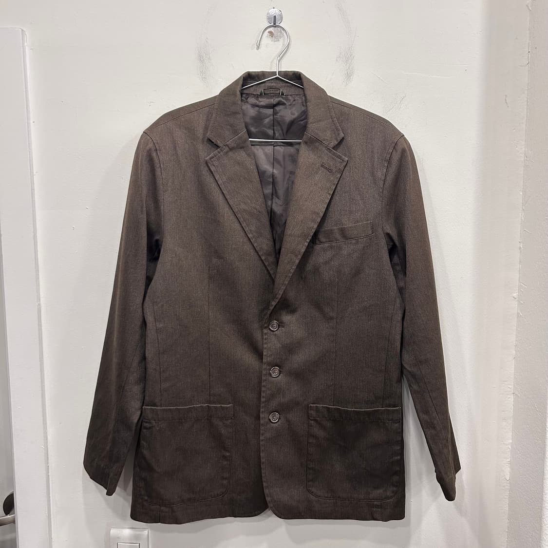 에디바우어 코튼 해링본패턴 쓰리버튼 블레이져 상품이미지2