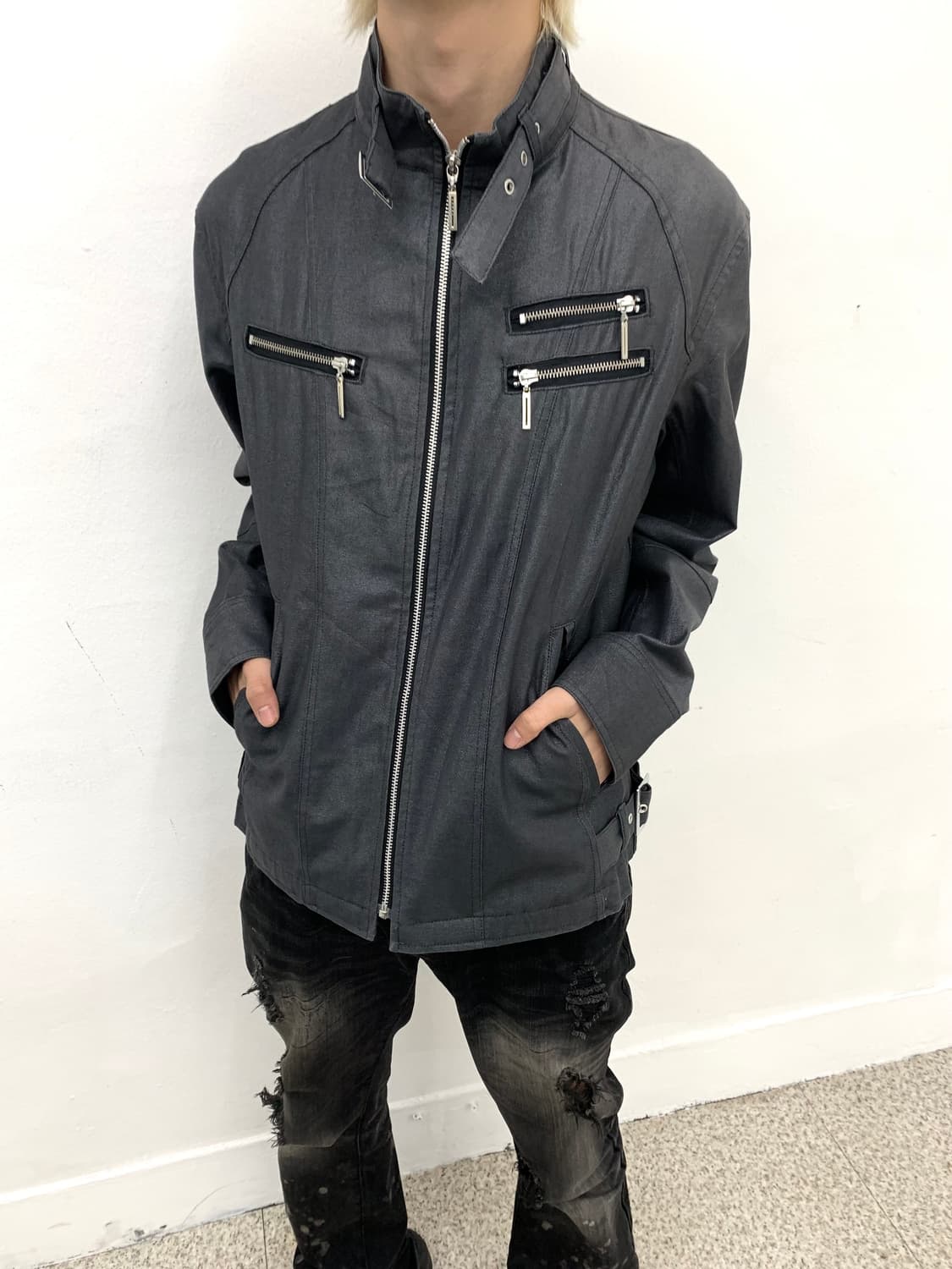 Male & Co waxed rider jacket   상품이미지1