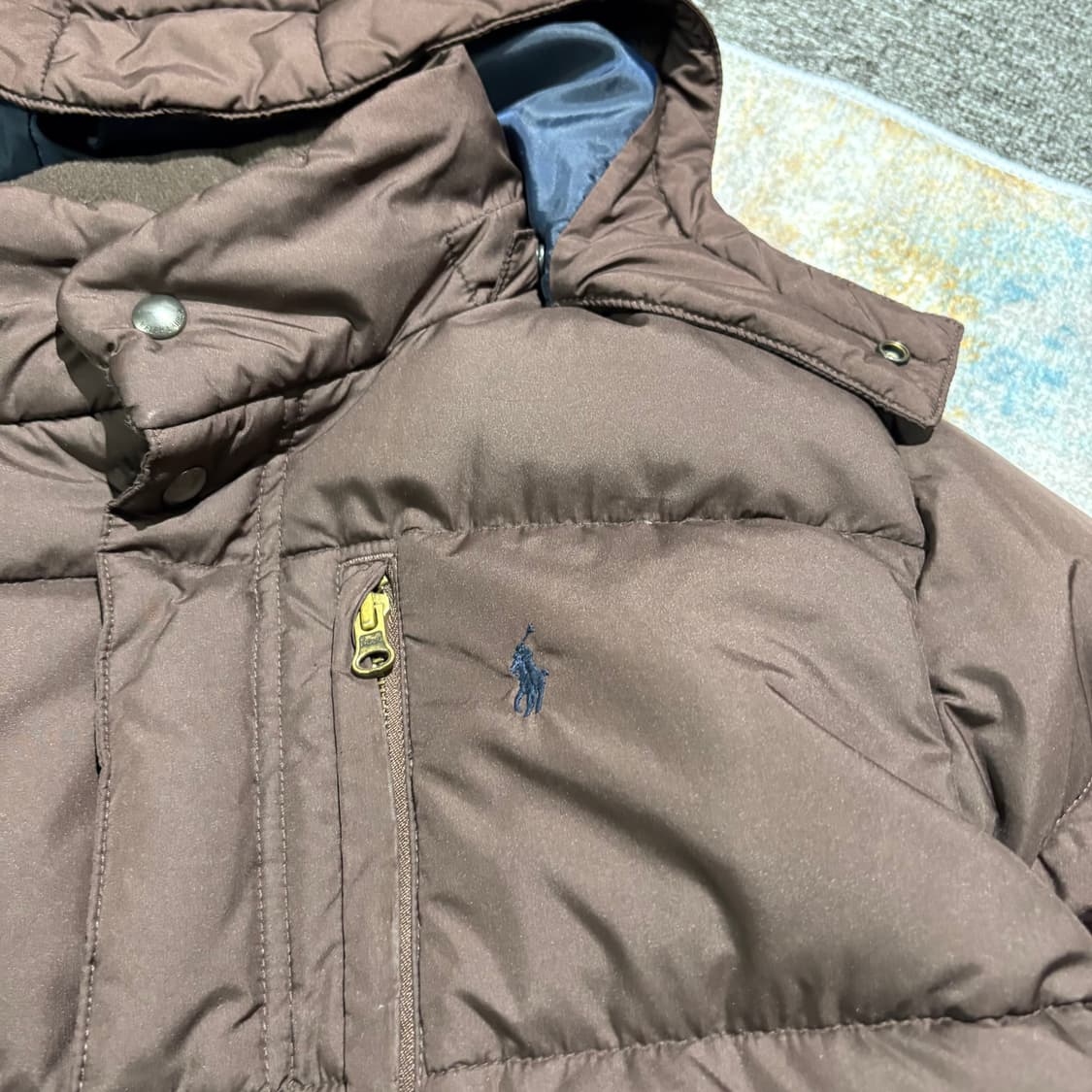 폴로 빈티지 브라운 후드패딩자켓 상품이미지2