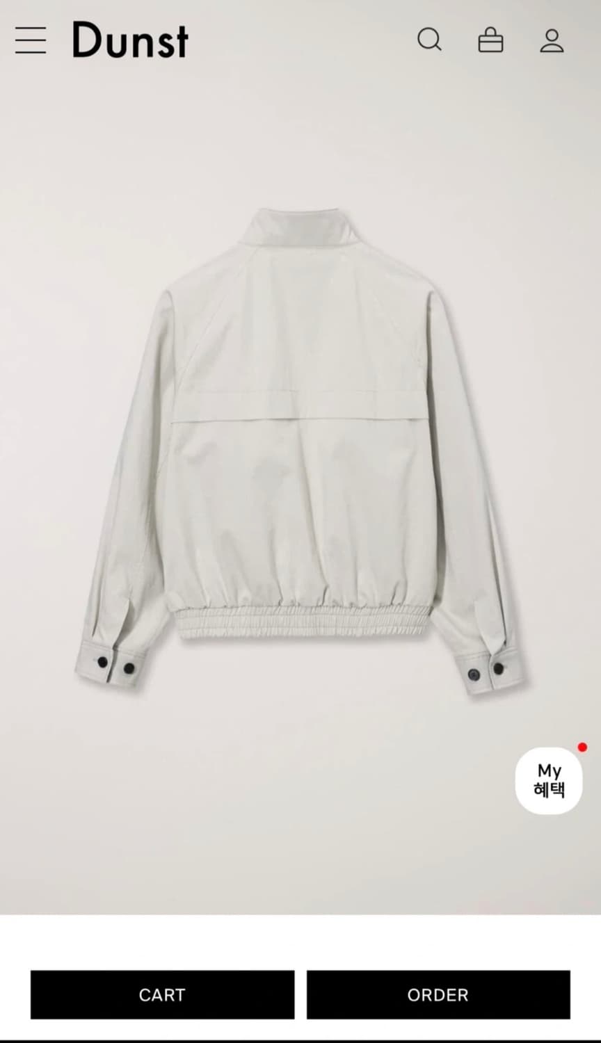 던스트 모던 해링턴 자켓 크림 S 상품이미지5