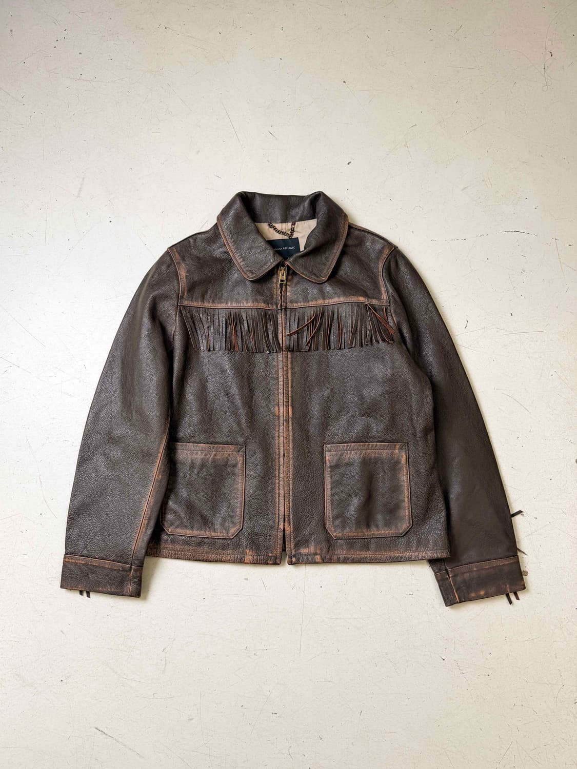 western fringe leather jacket  상품이미지1