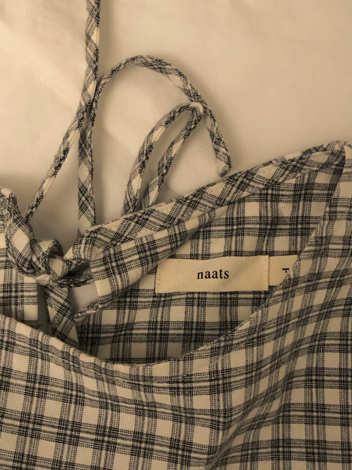 낫츠 check shirring half blouse 상품이미지3