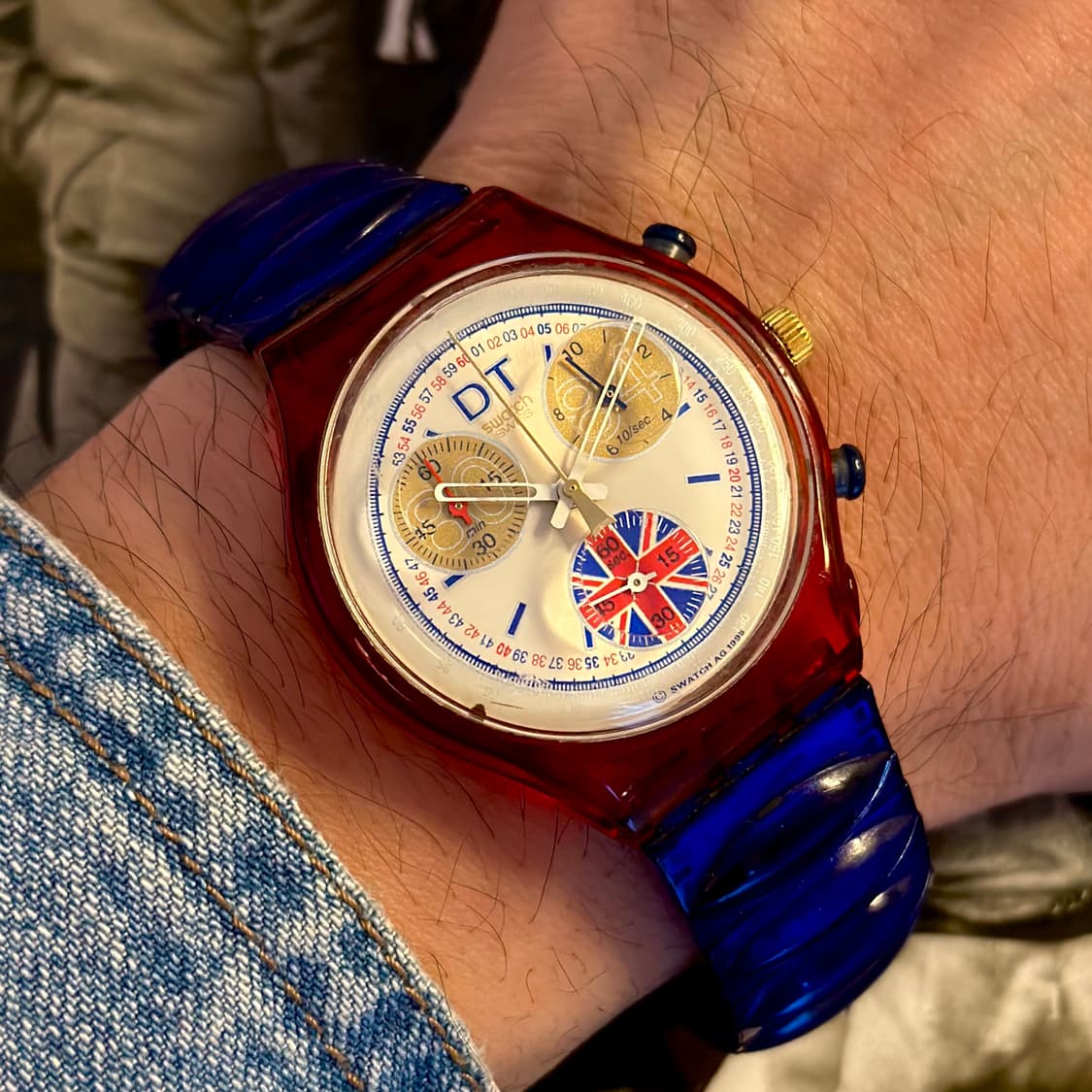 95년판) 빈티지 스와치 익스팬션 스트랩 ‘Daley Thompson’ 상품이미지1