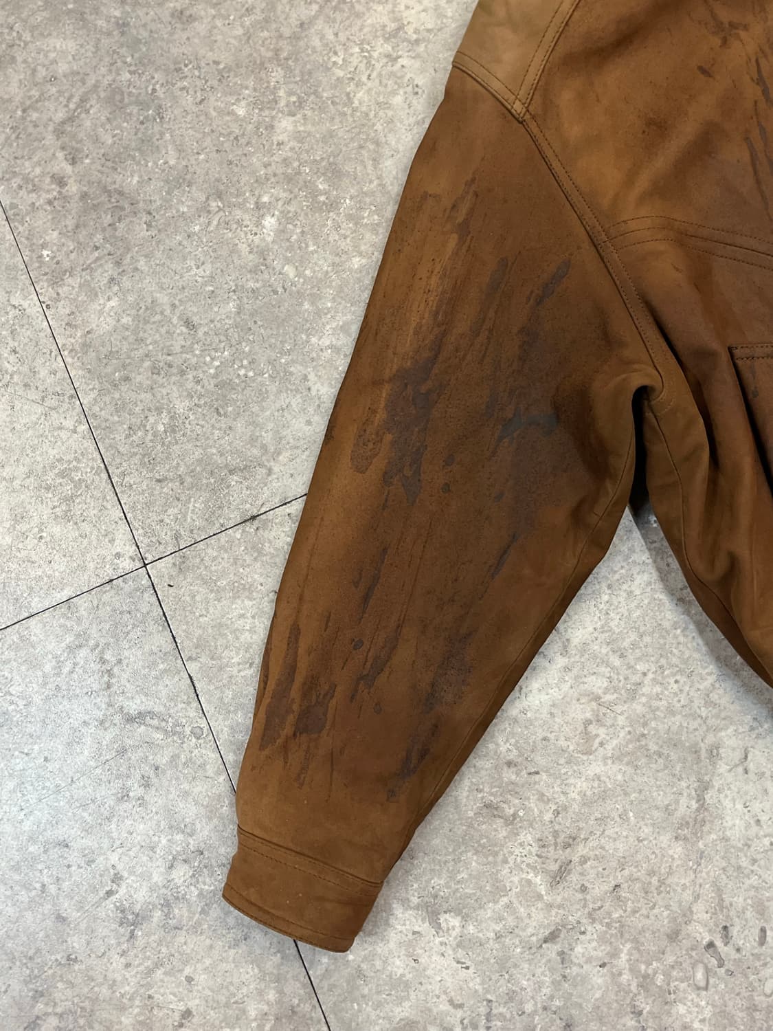 빈티지 양가죽 스웨이드 자켓 브라운 100 #csz2638 상품이미지6