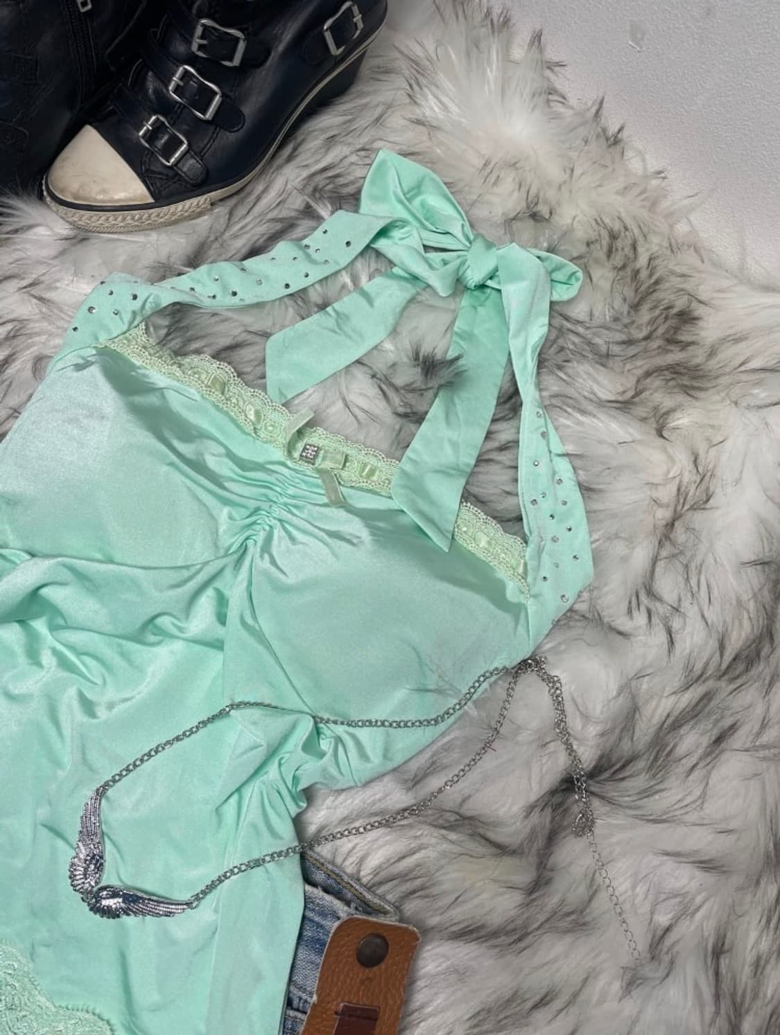 민트 홀터넥 상품이미지2