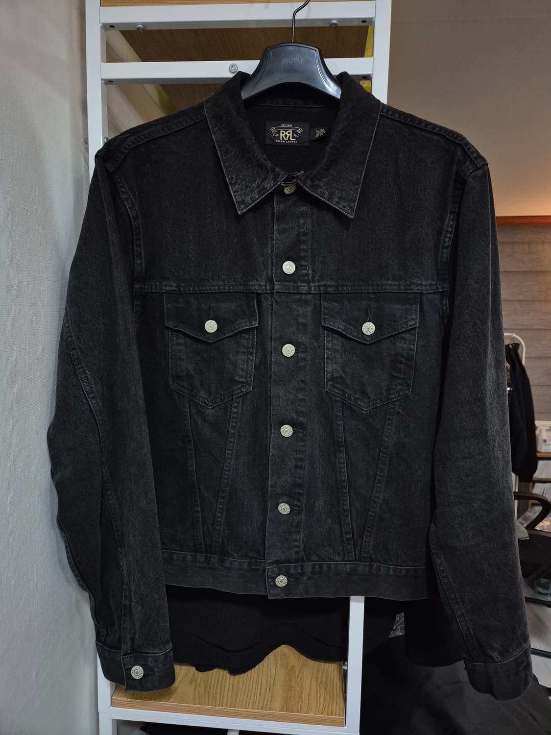 RRL 더블알엘 3rd 데님 트러커 자켓 L 블랙 흑청 상품이미지1