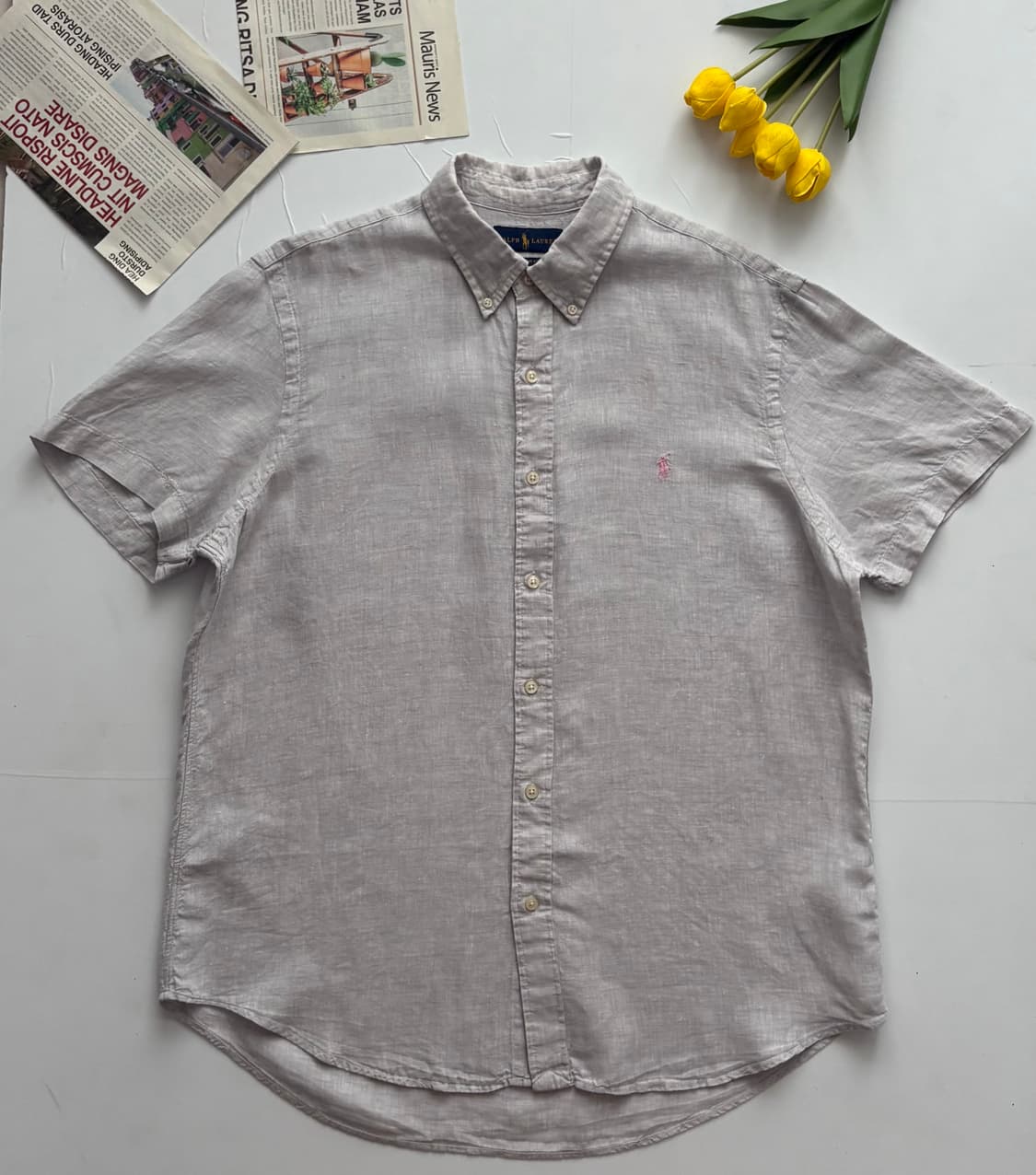 Polo 폴로랄프로렌 린넨 반팔 셔츠 상품이미지2