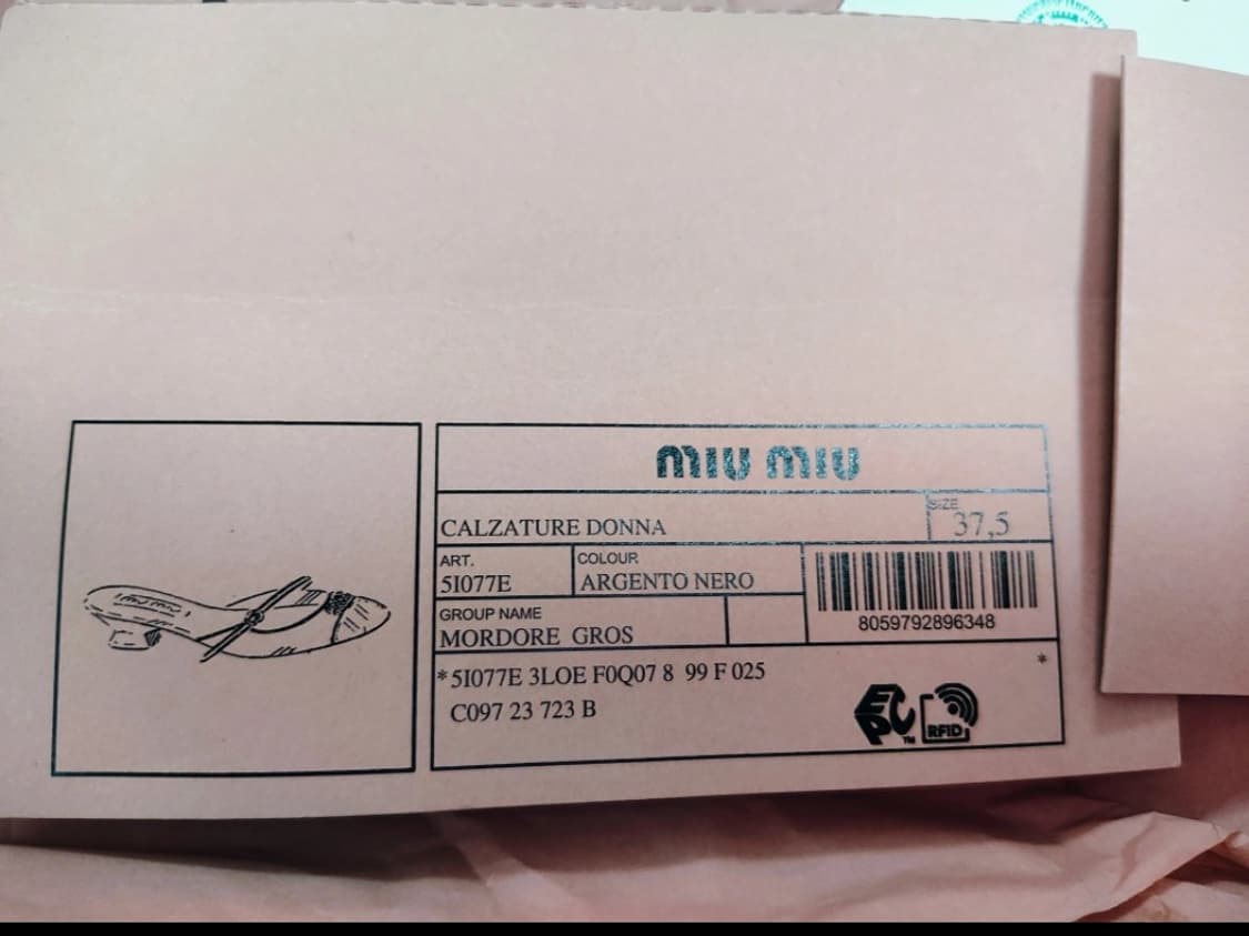 미우미우 51077E 슬링백 샌들, 37.5 사이즈 상품이미지5