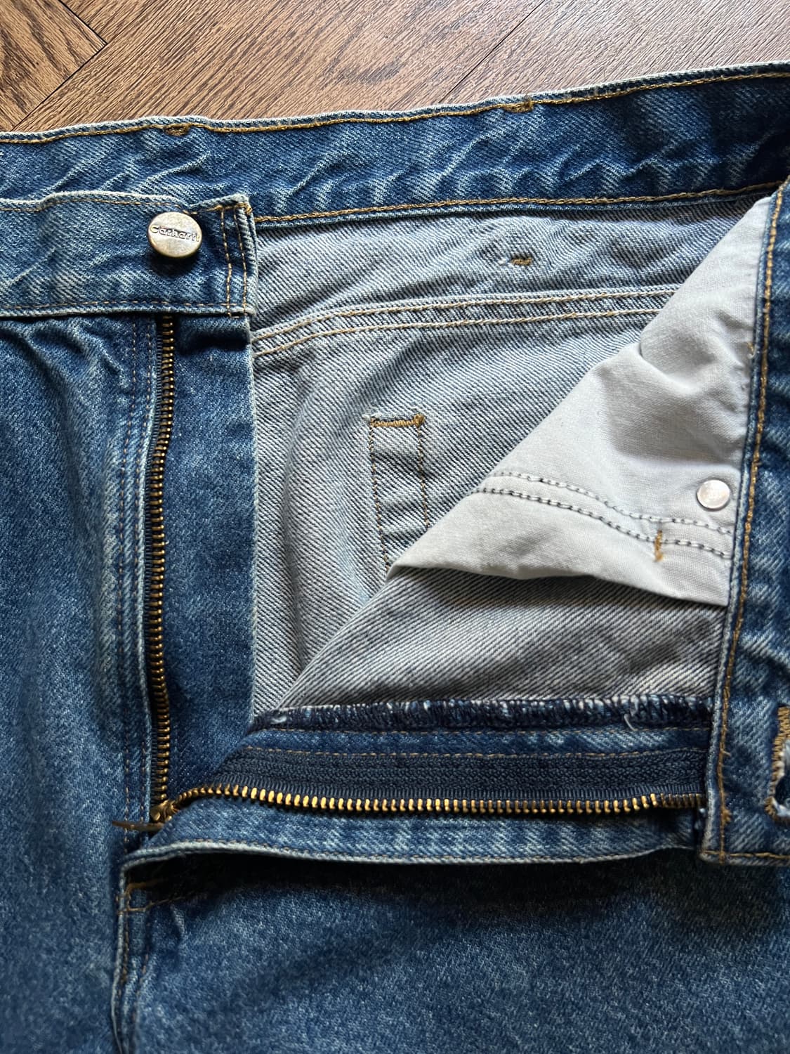 [36]칼하트 USA 미디엄블루 워크 데님 팬츠 상품이미지3