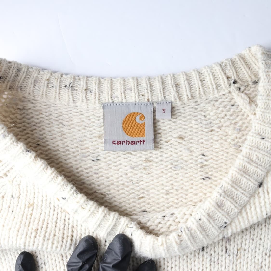 칼하트 WIP 램스울 네프 니트 아이보리 S 상품이미지5
