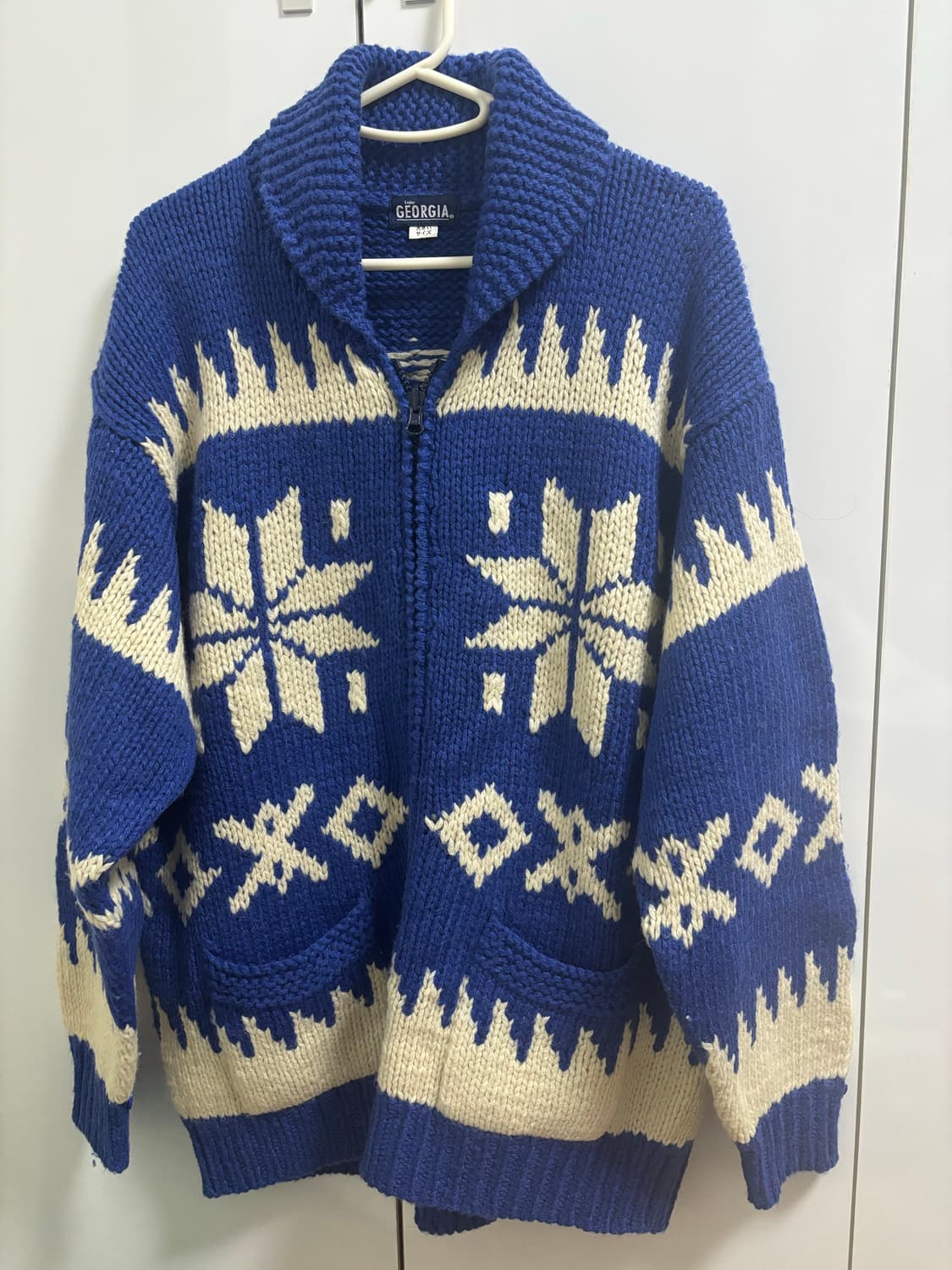 빈티지 겨울 모리걸 노르딕 블루 상품이미지1