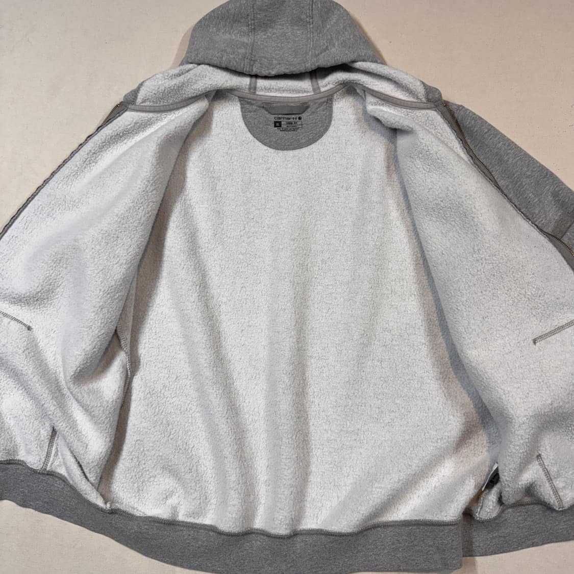 XL) 칼하트 미드웨이트 오리지널핏 후드집업 그레이 상품이미지5