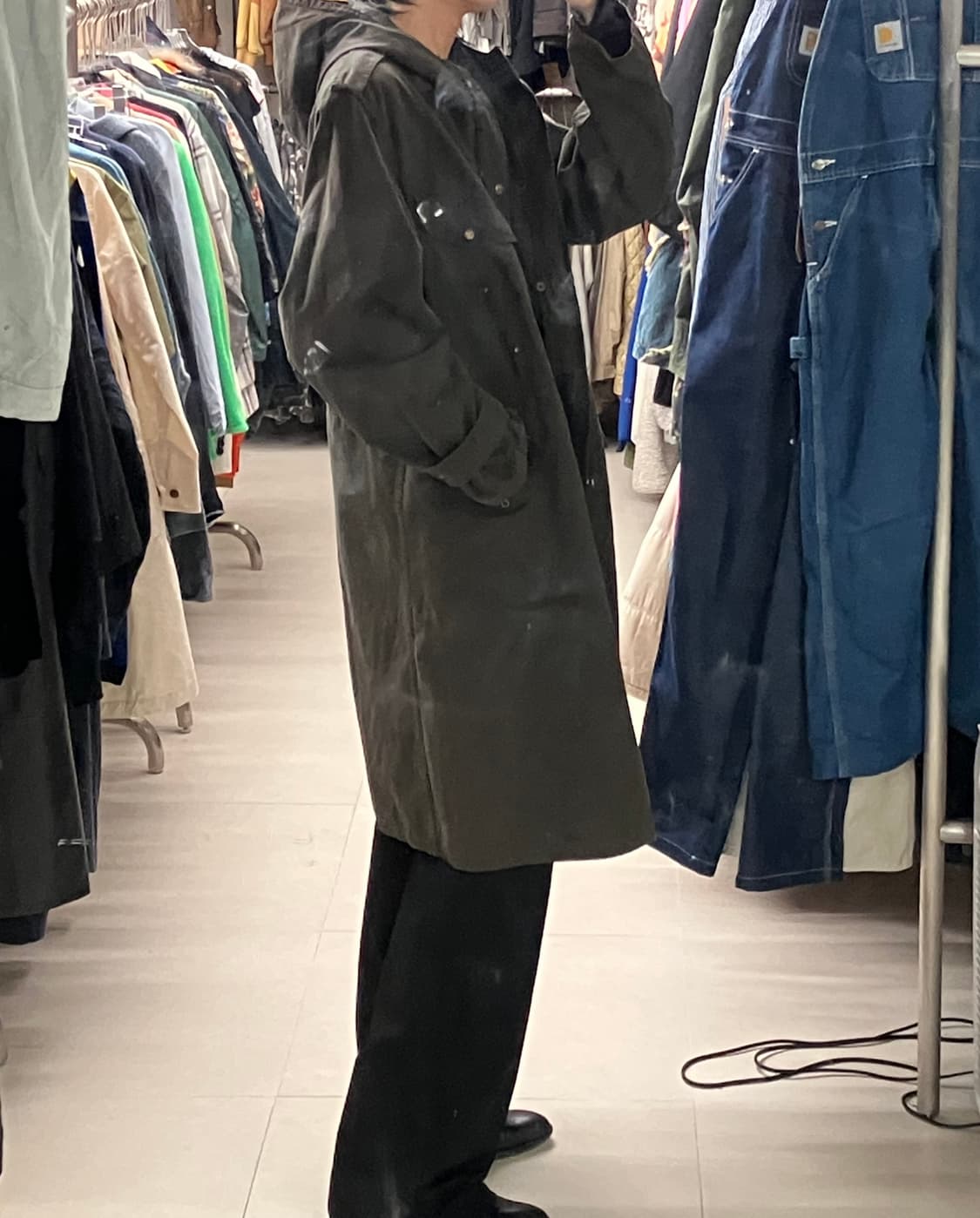 폴로 랄프로렌 카키 밀리터리 후드 야상 코트 L 상품이미지8