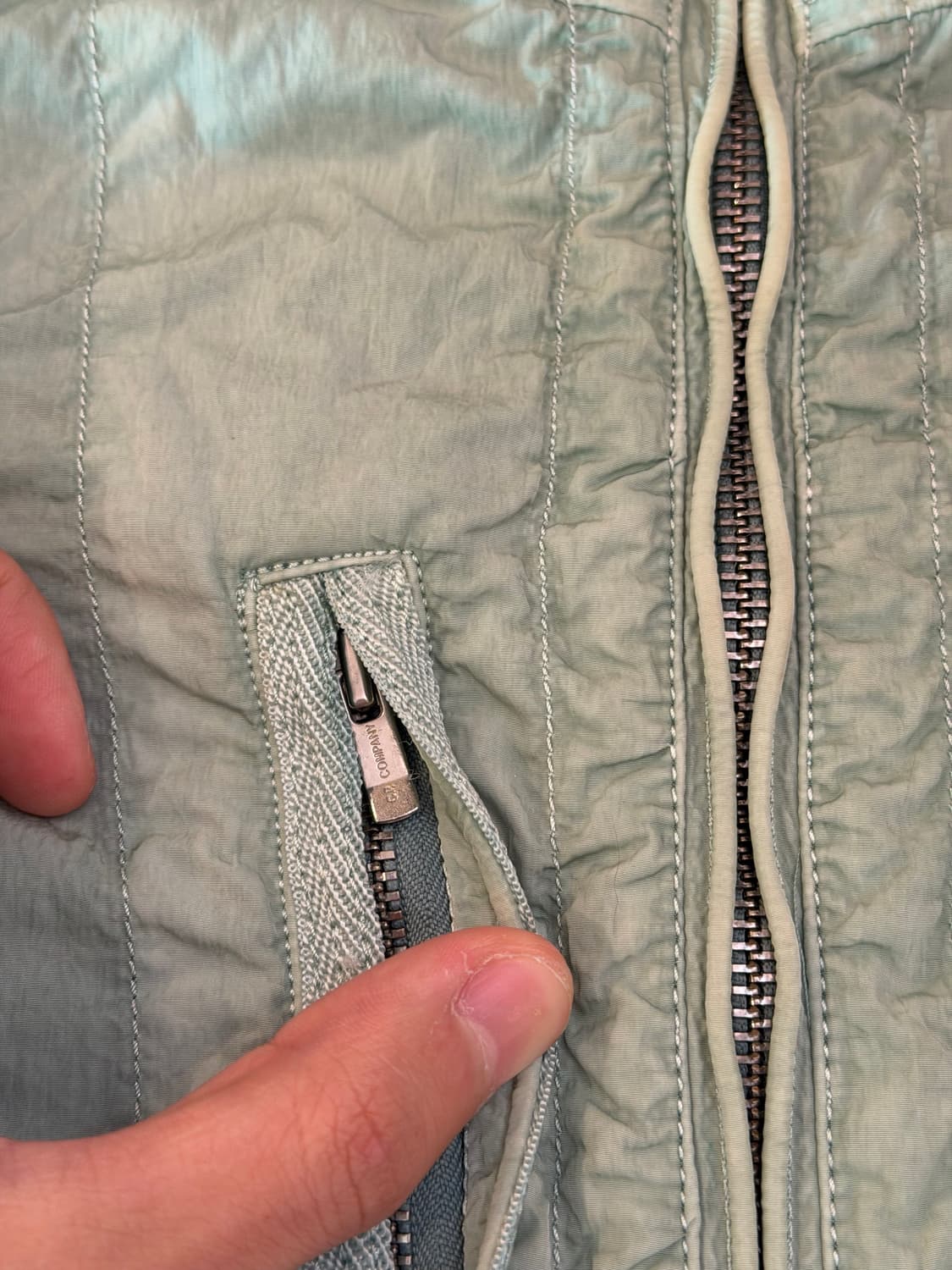 CP 컴퍼니 나일론 바람막이 자켓 민트그린 상품이미지3