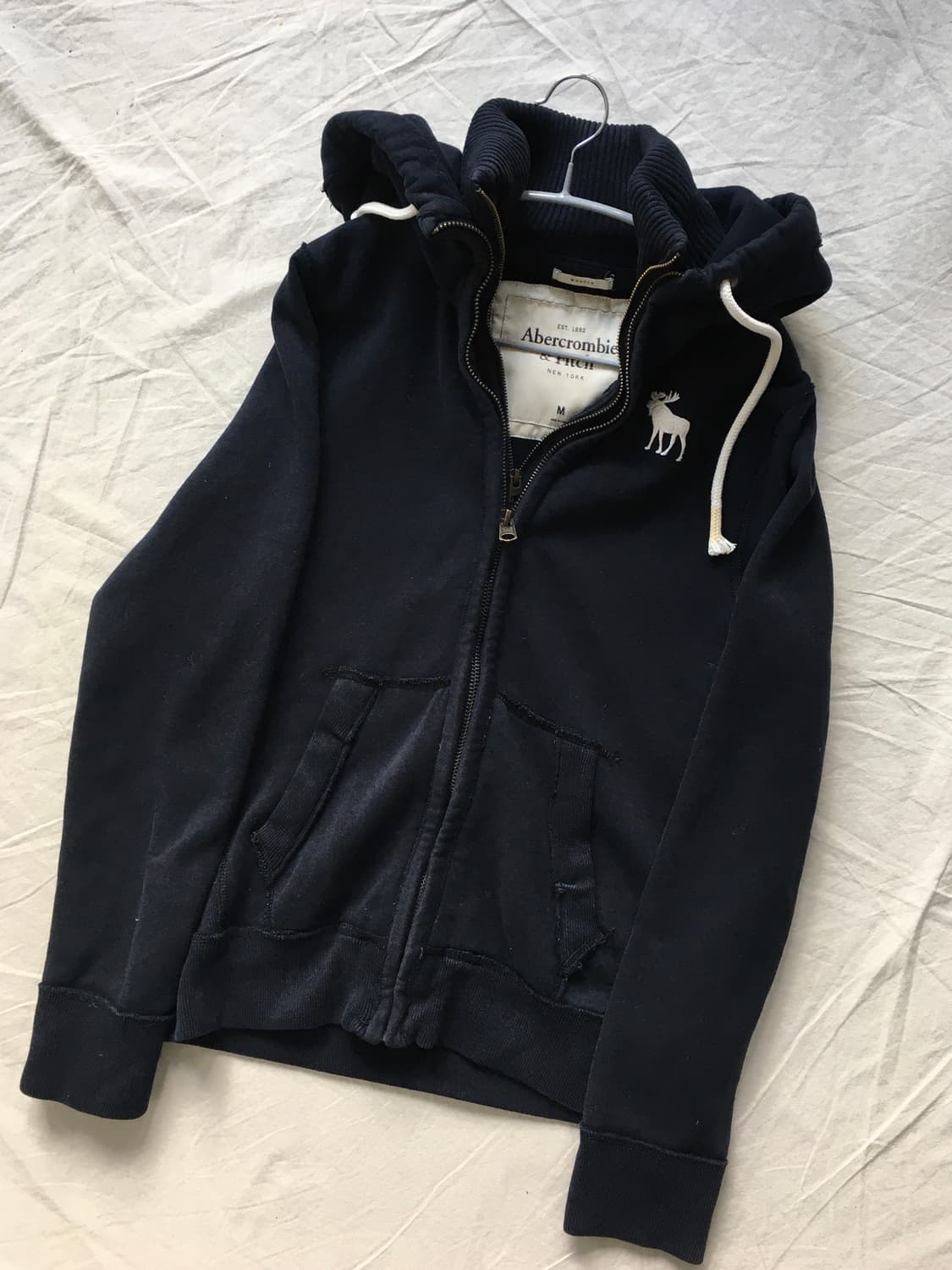 아베크롬비 가슴로고 이중 후드집업 상품이미지3