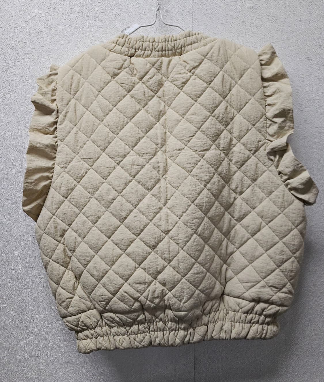 퀼팅 프릴 조끼 아이보리 여성용  M 상품이미지2